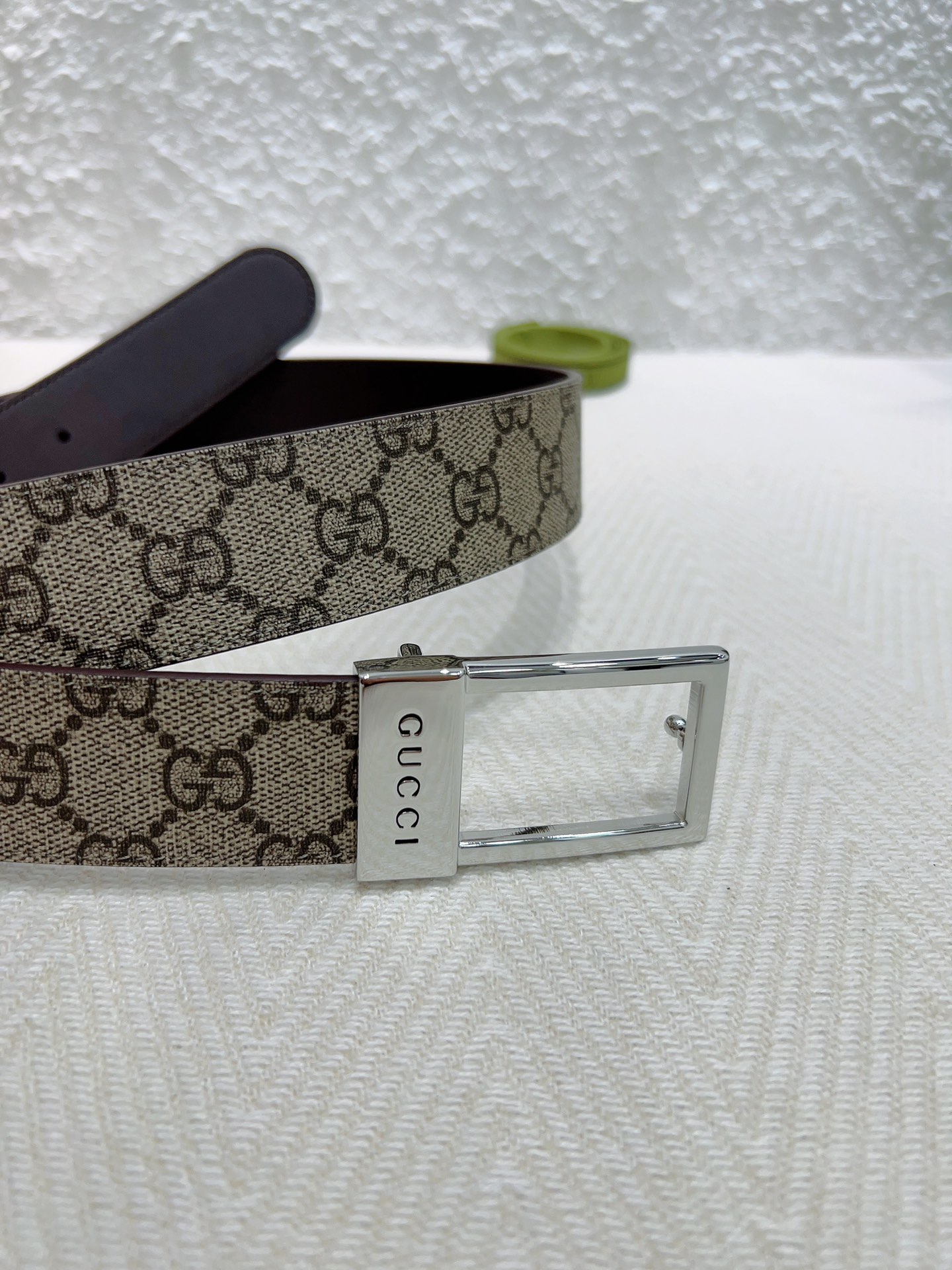 Gucci Basic Belt Canvas Beige S-m