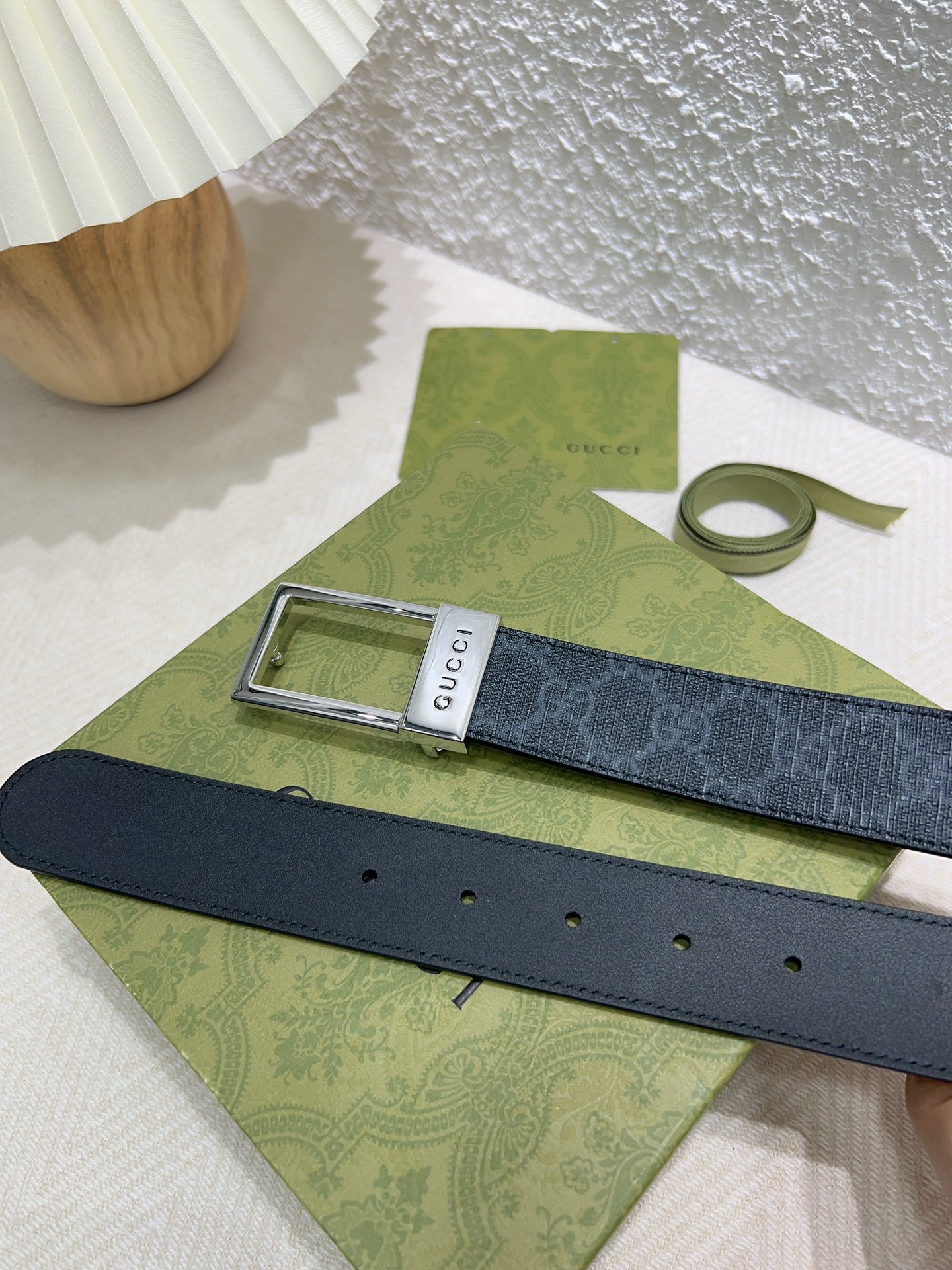 Gucci Basic Belt Canvas Beige S-m