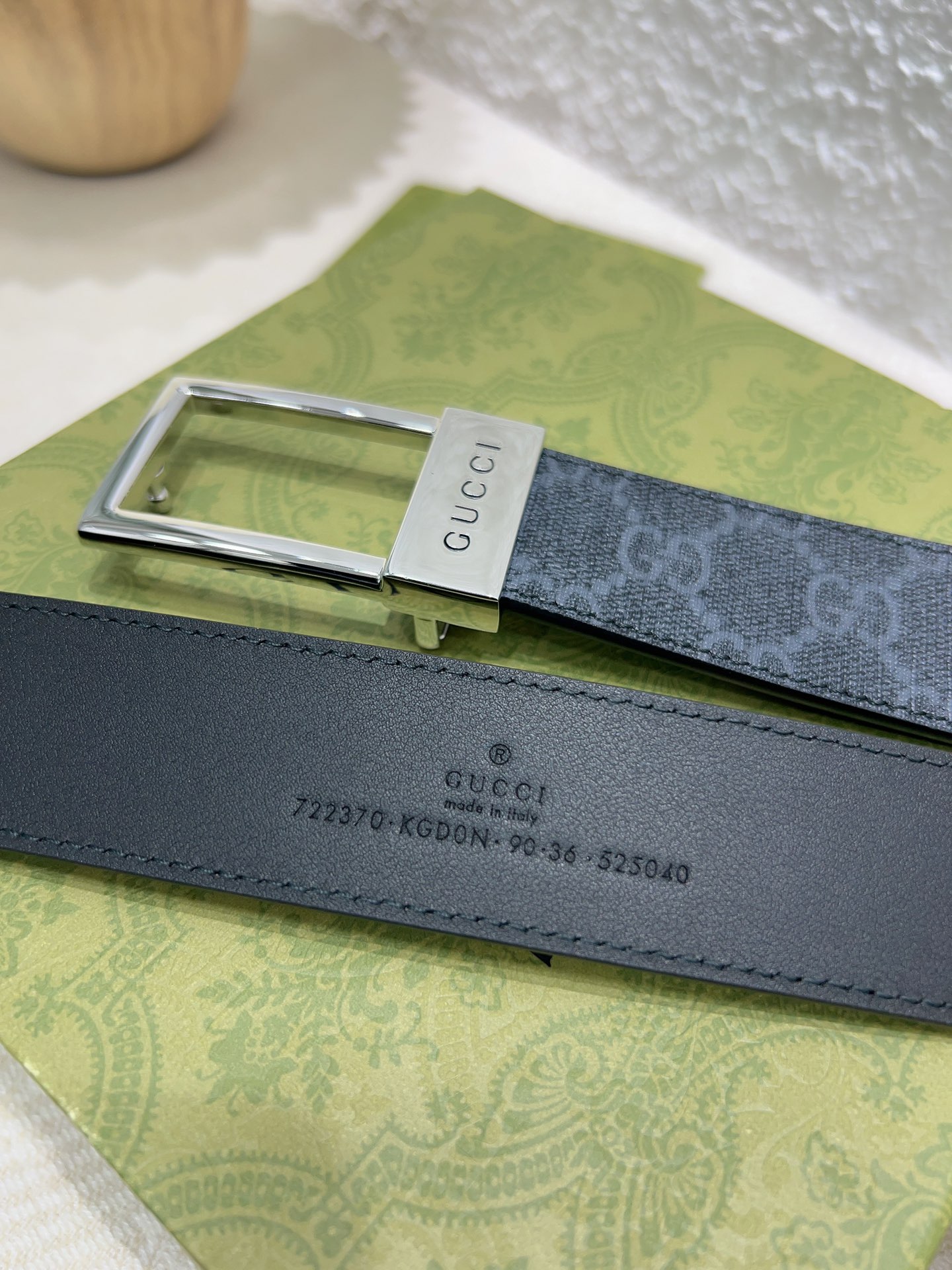 Gucci Basic Belt Canvas Beige S-m