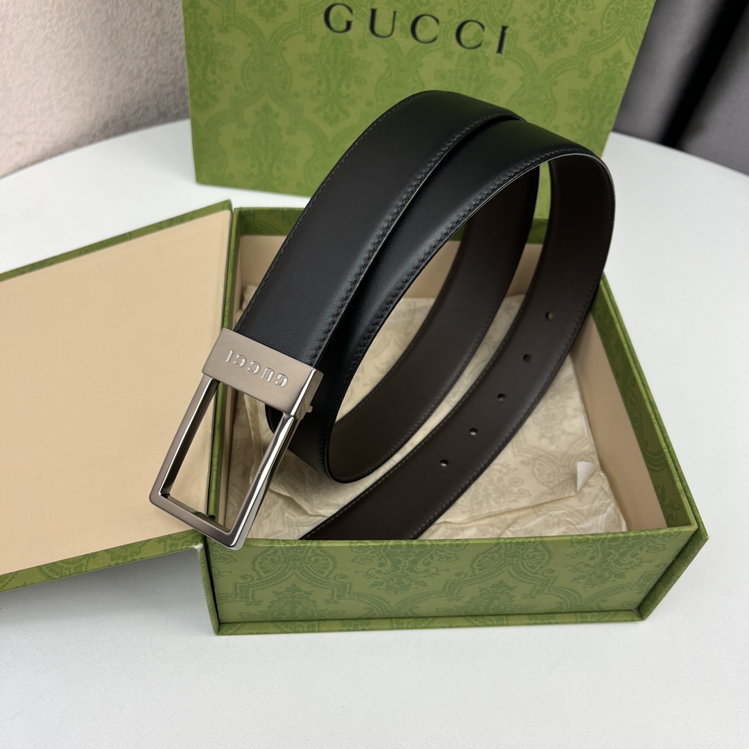 Gucci Male Basic Belt Cow Leather Black M
