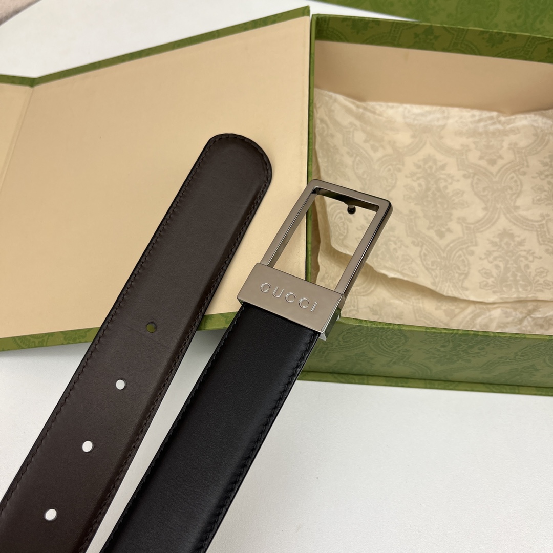 Gucci Male Basic Belt Cow Leather Black M