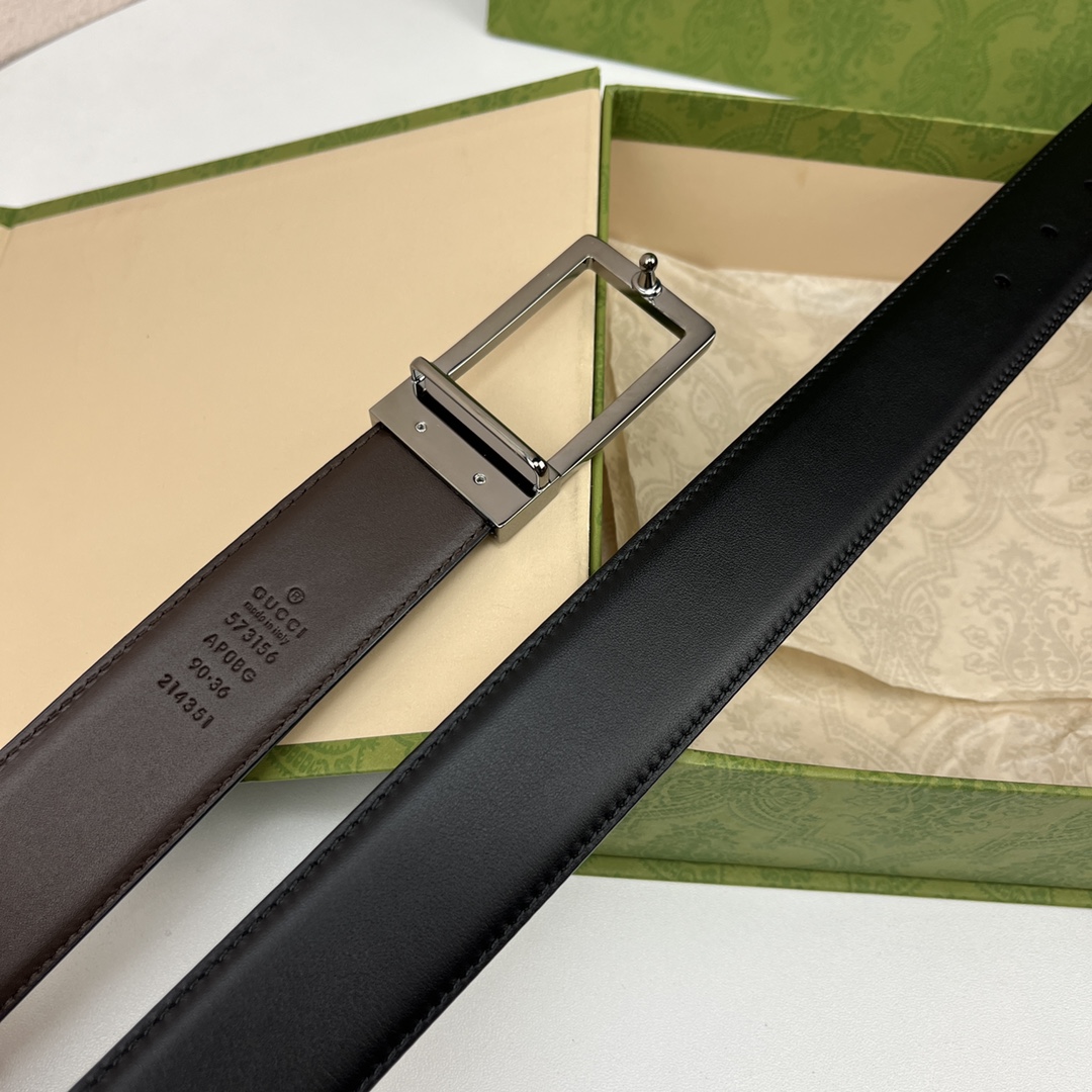 Gucci Male Basic Belt Cow Leather Black M