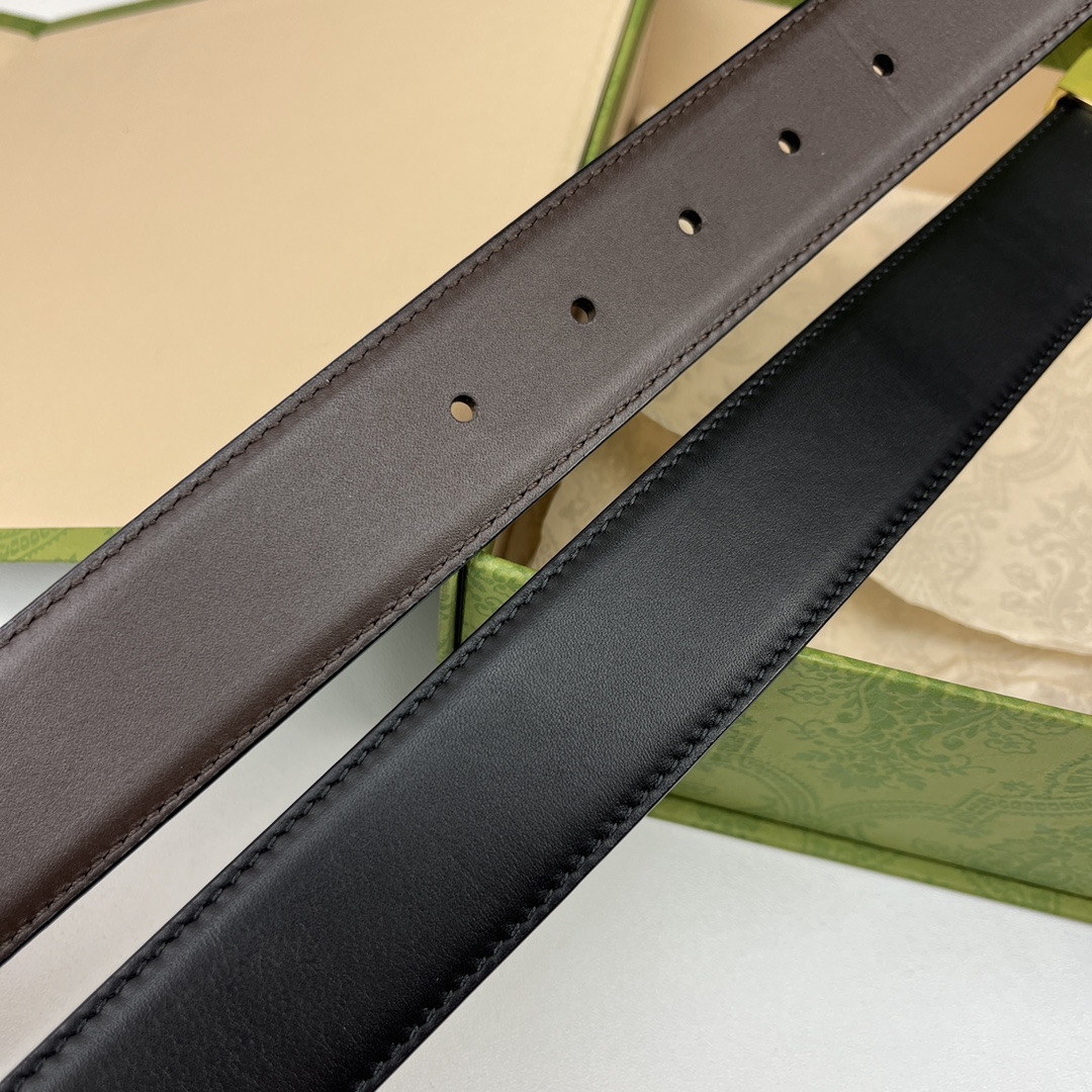 Gucci Male Basic Belt Cow Leather Black M