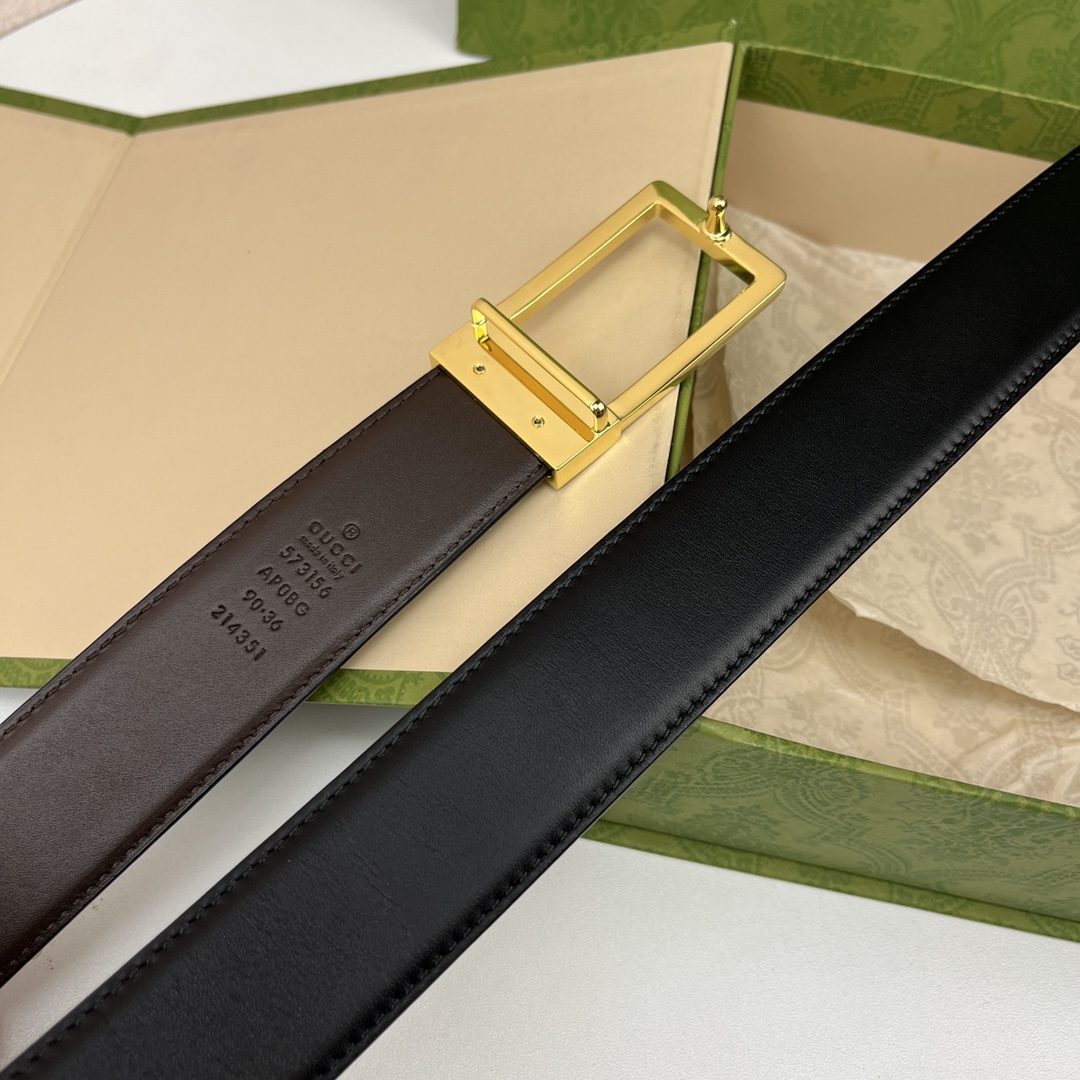Gucci Male Basic Belt Cow Leather Black M
