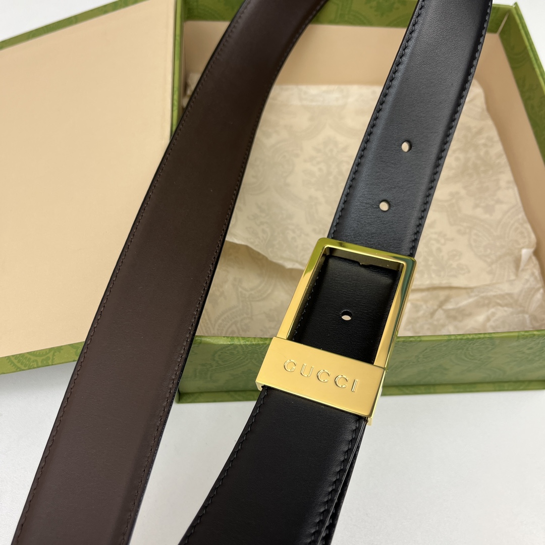 Gucci Male Basic Belt Cow Leather Black M