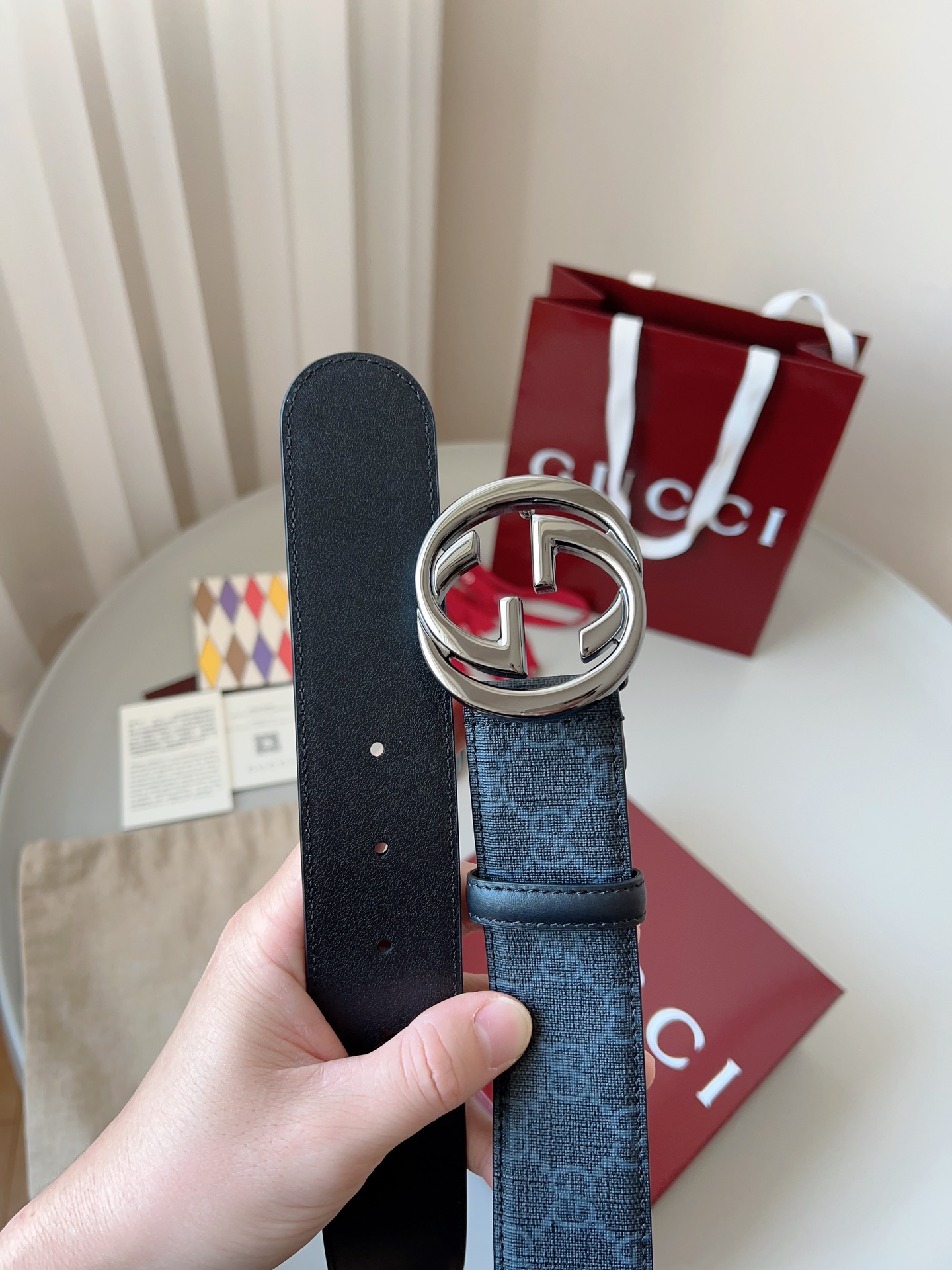 Gucci Basic Belt Canvas Black S-m