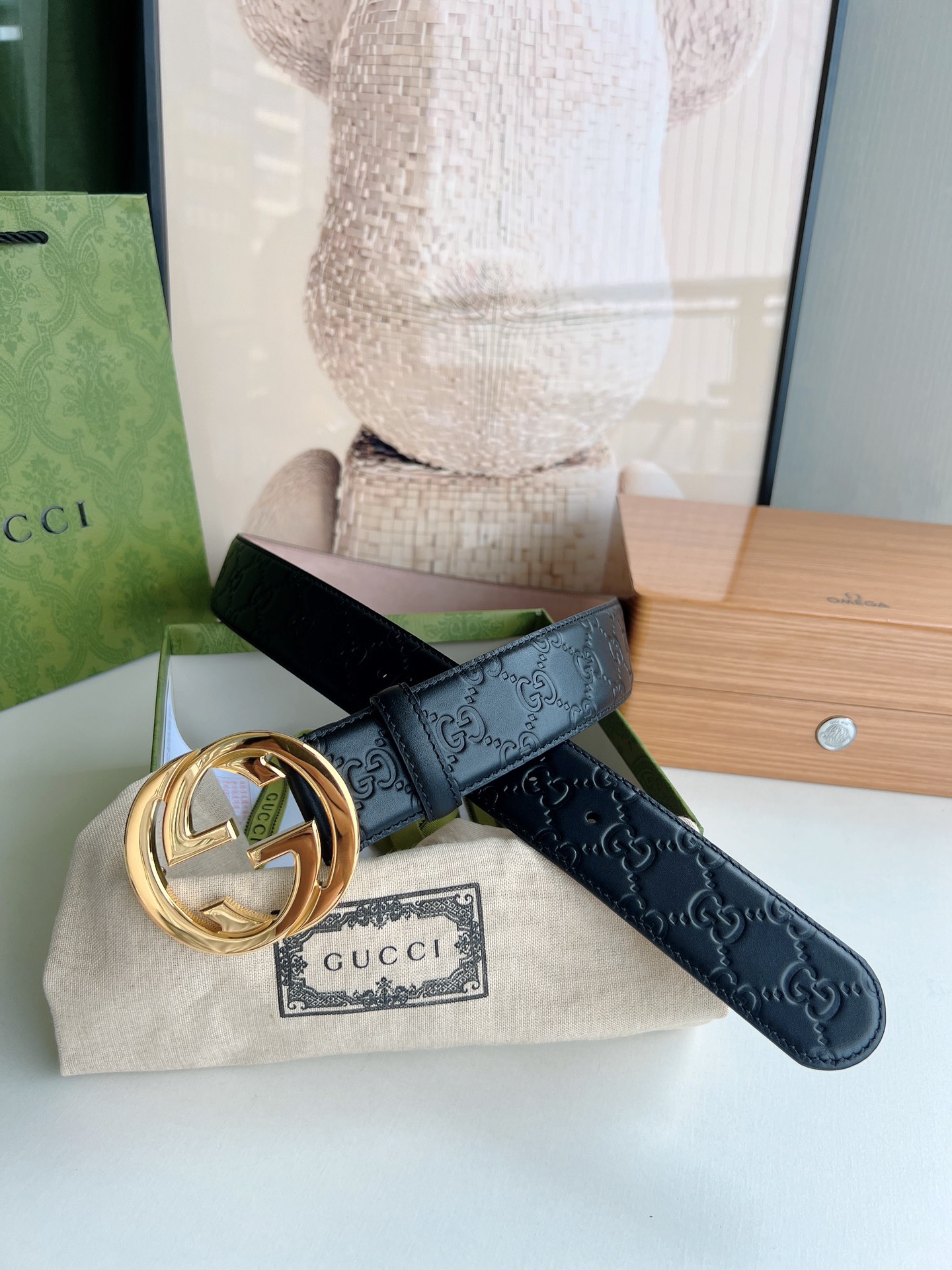 Gucci Basic Belt Cow Leather M