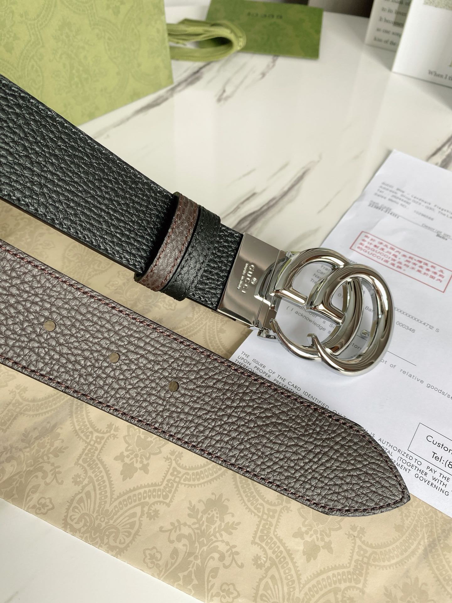 Gucci Leather Belt Top Grain Leather M