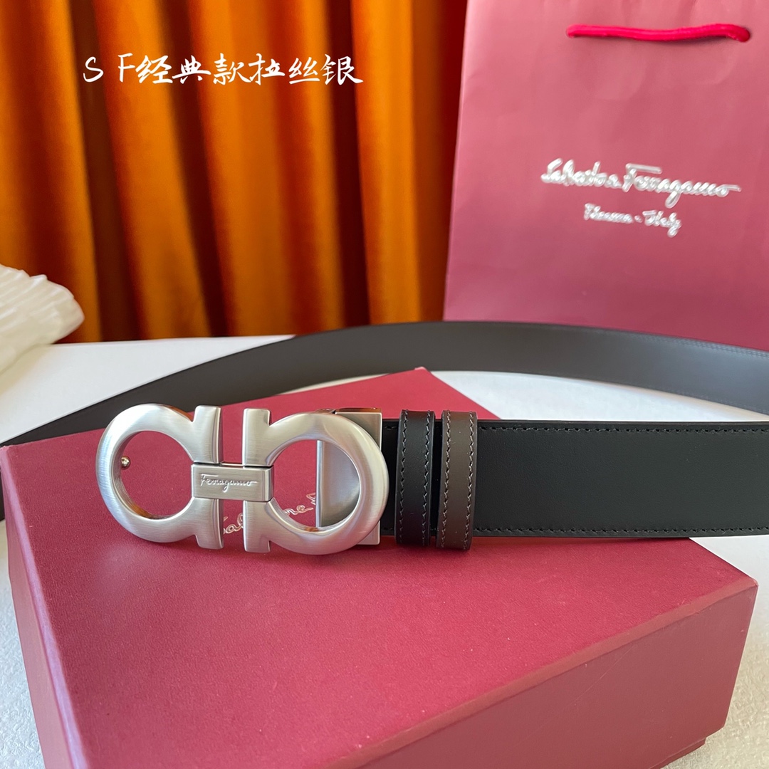 Salvatore Ferragamo Male Leather Belt Cow Leather M