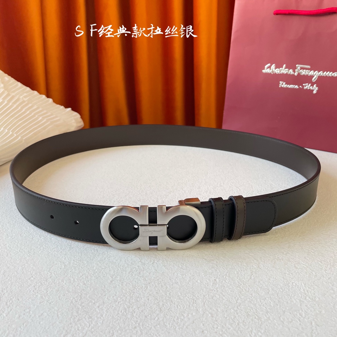 Salvatore Ferragamo Male Leather Belt Cow Leather M