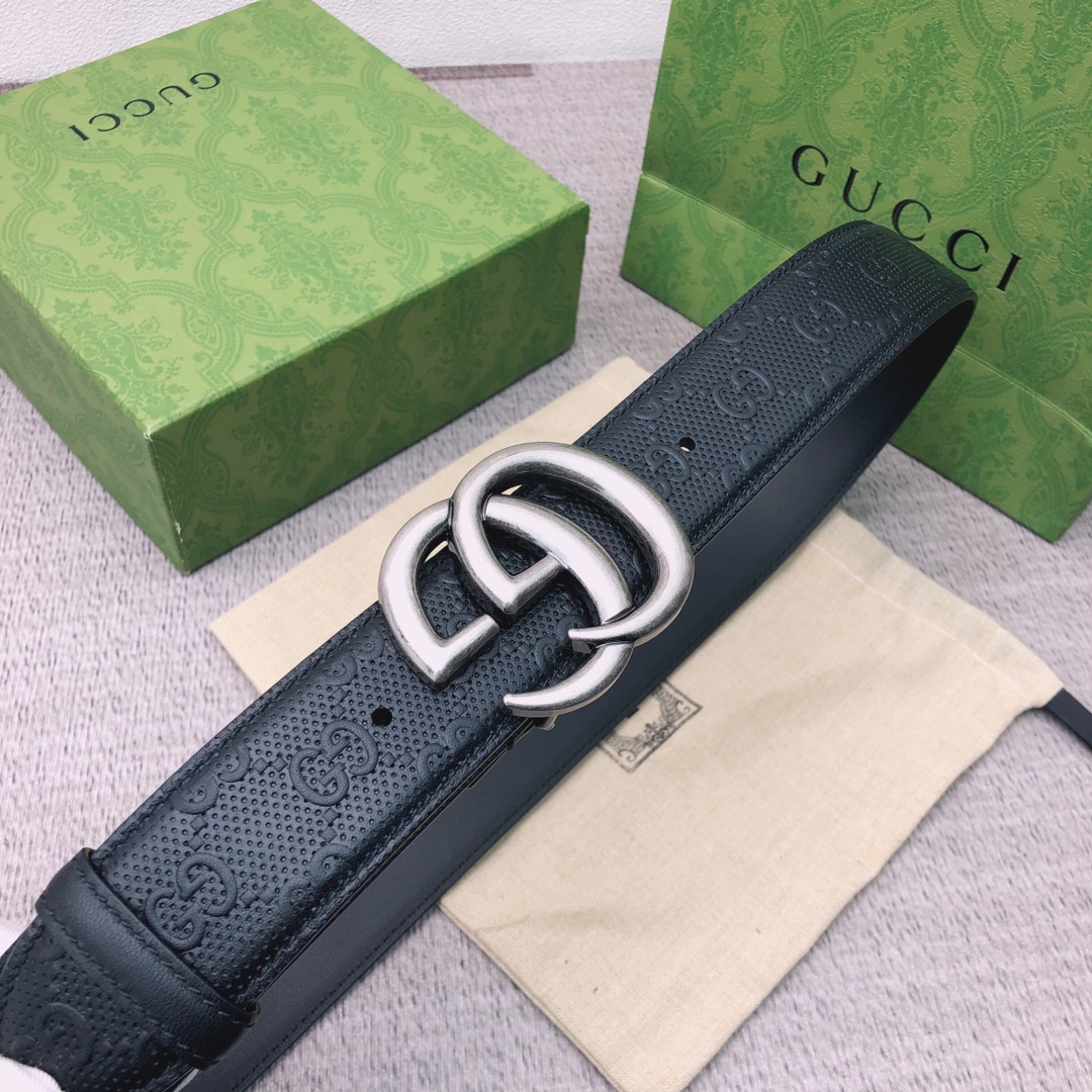 Gucci Male Leather Belt Top Grain Leather