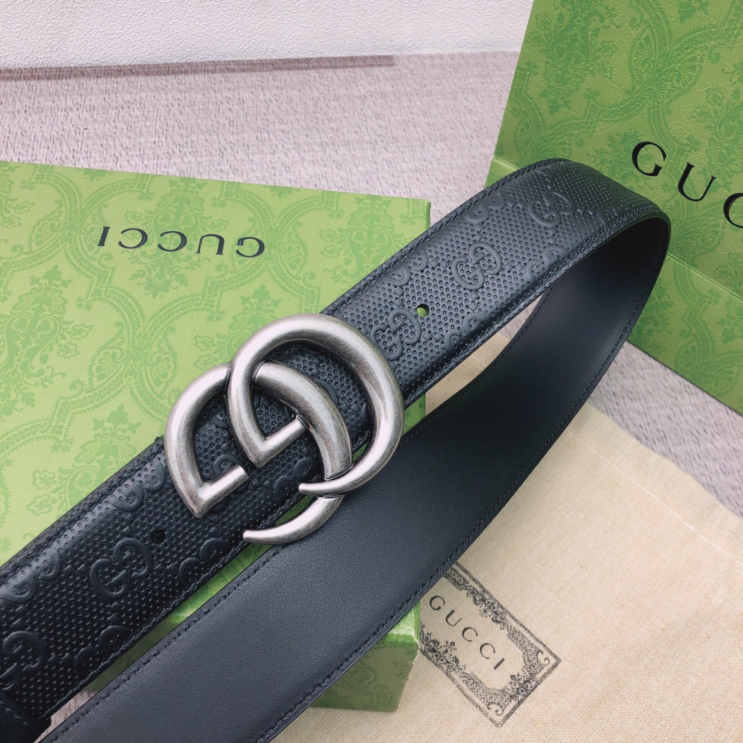 Gucci Male Leather Belt Top Grain Leather