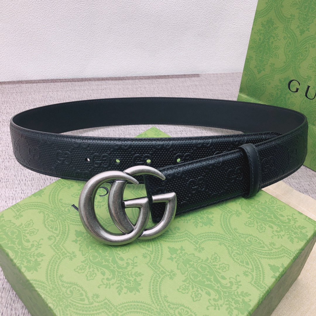 Gucci Male Leather Belt Top Grain Leather