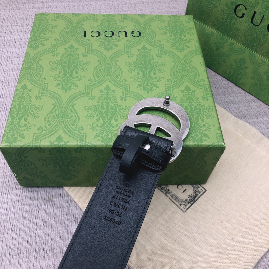 Gucci Male Leather Belt Top Grain Leather