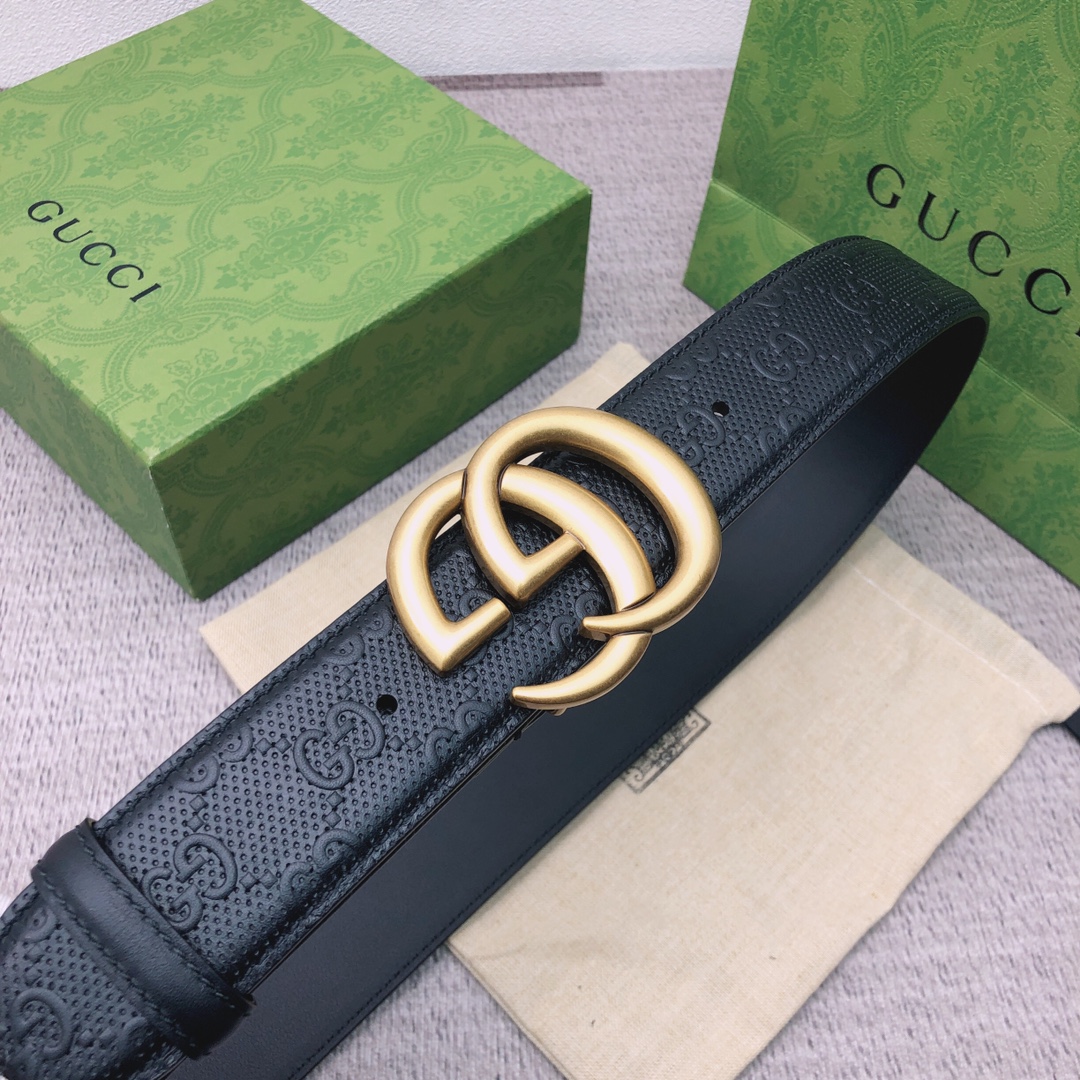 Gucci Male Leather Belt Top Grain Leather