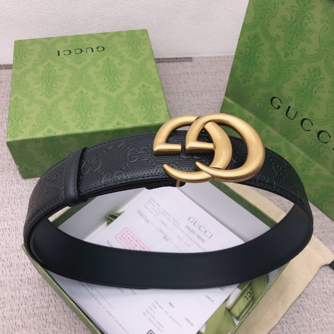 Gucci Male Leather Belt Top Grain Leather