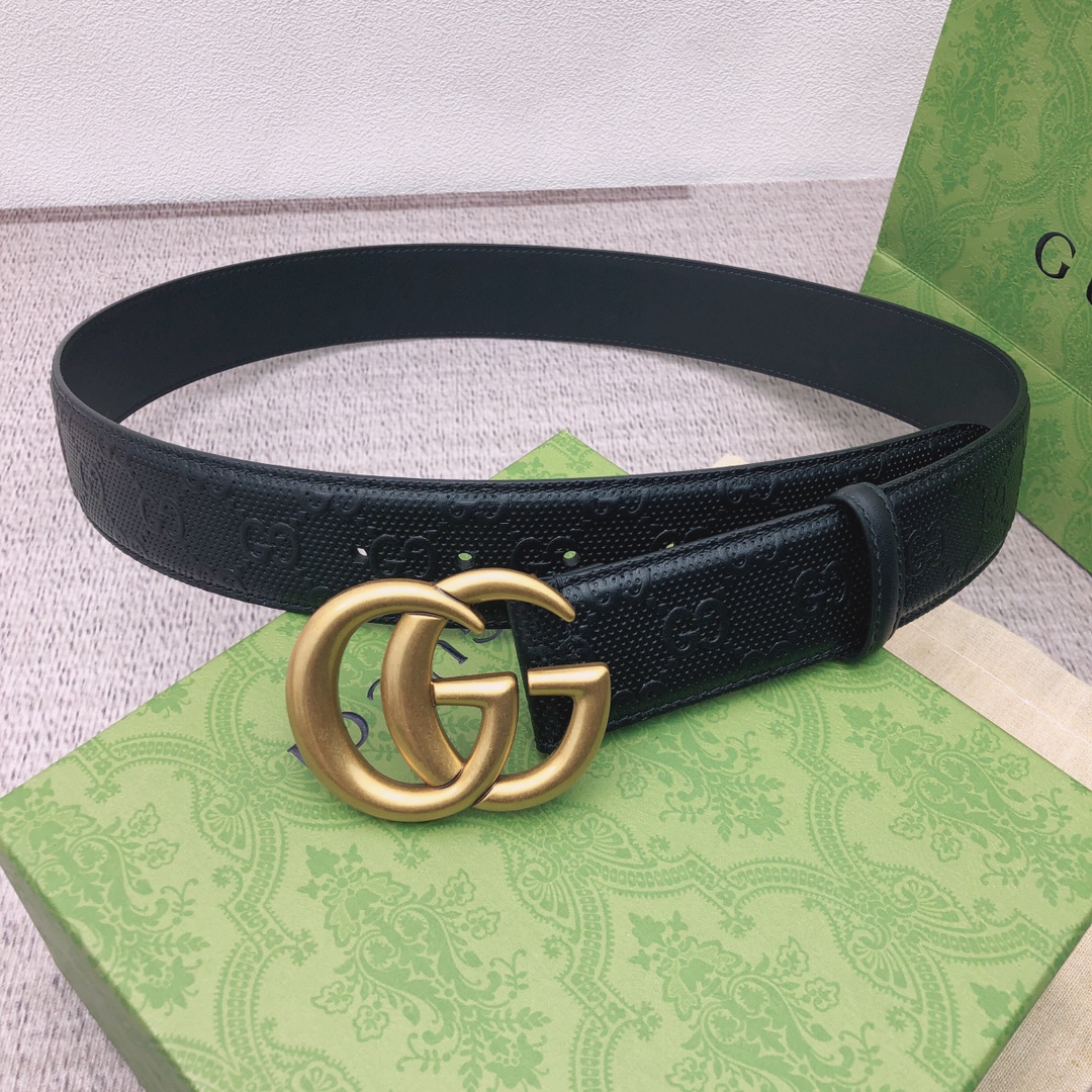 Gucci Male Leather Belt Top Grain Leather