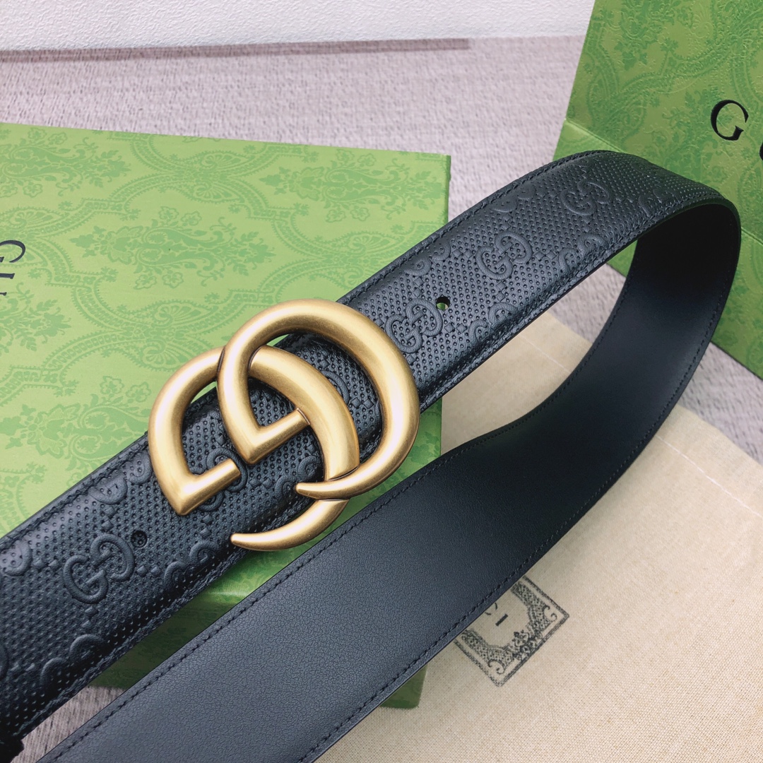 Gucci Male Leather Belt Top Grain Leather