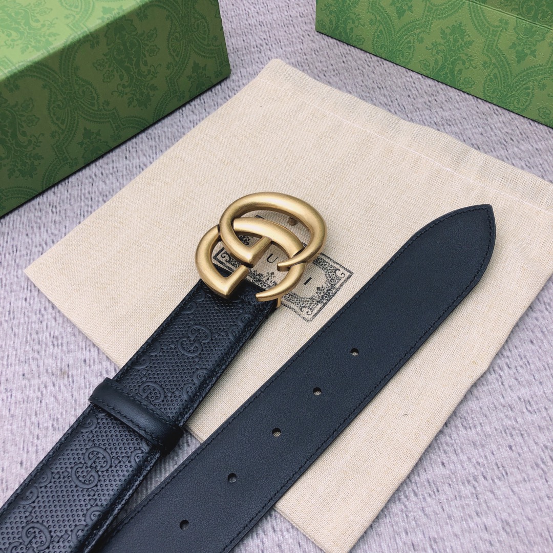Gucci Male Leather Belt Top Grain Leather