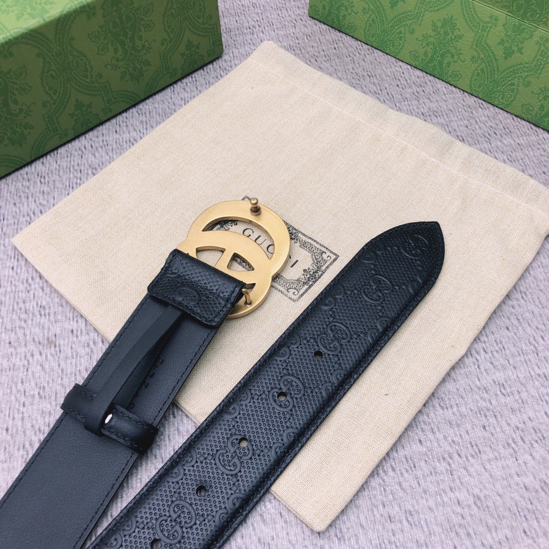 Gucci Male Leather Belt Top Grain Leather