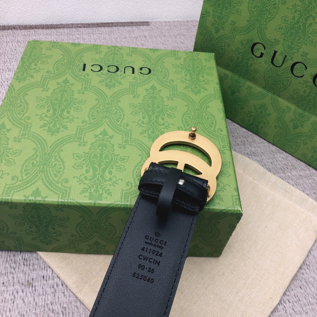 Gucci Male Leather Belt Top Grain Leather