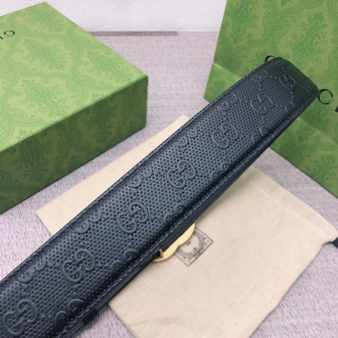 Gucci Male Leather Belt Top Grain Leather