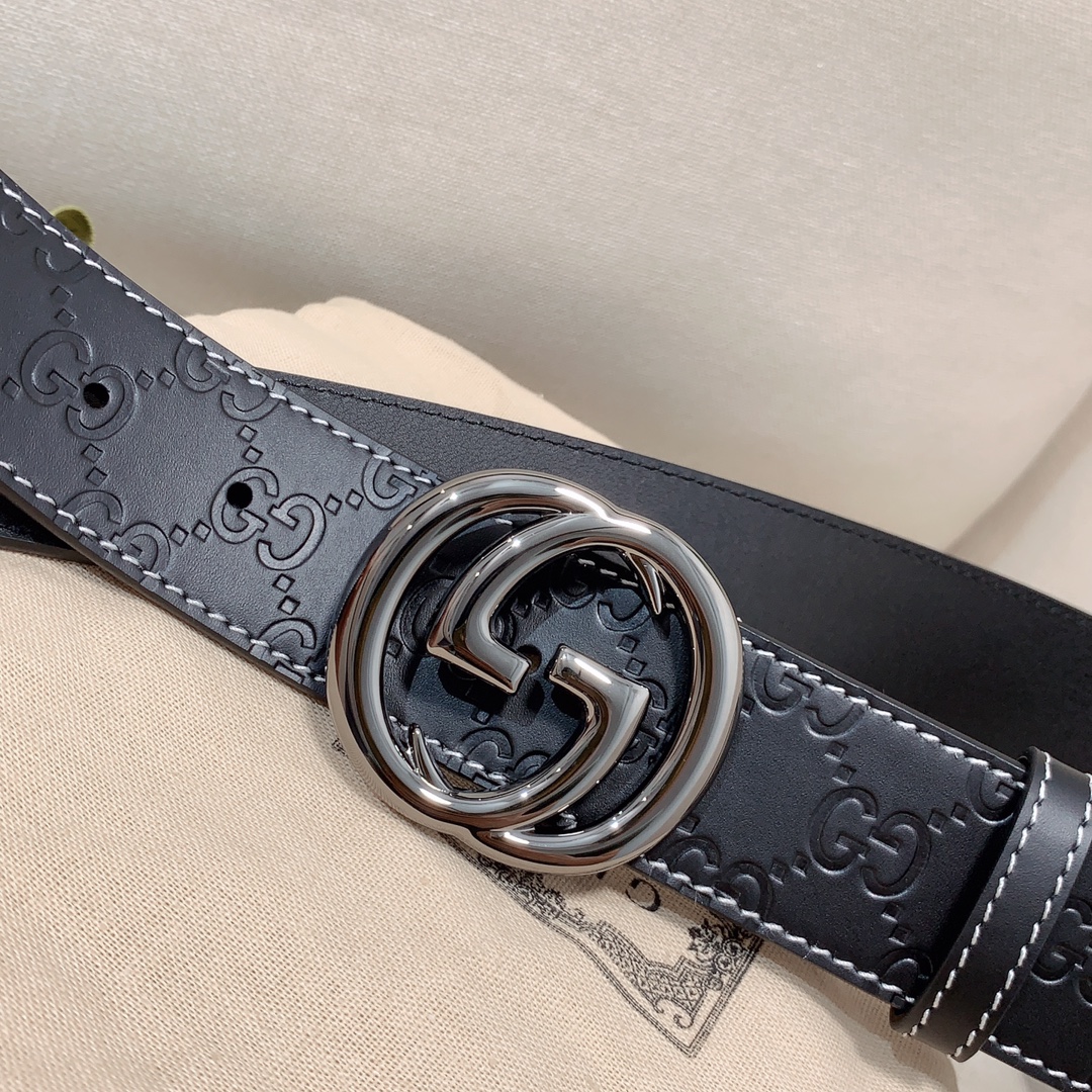 Gucci Male Leather Belt Top Grain Leather