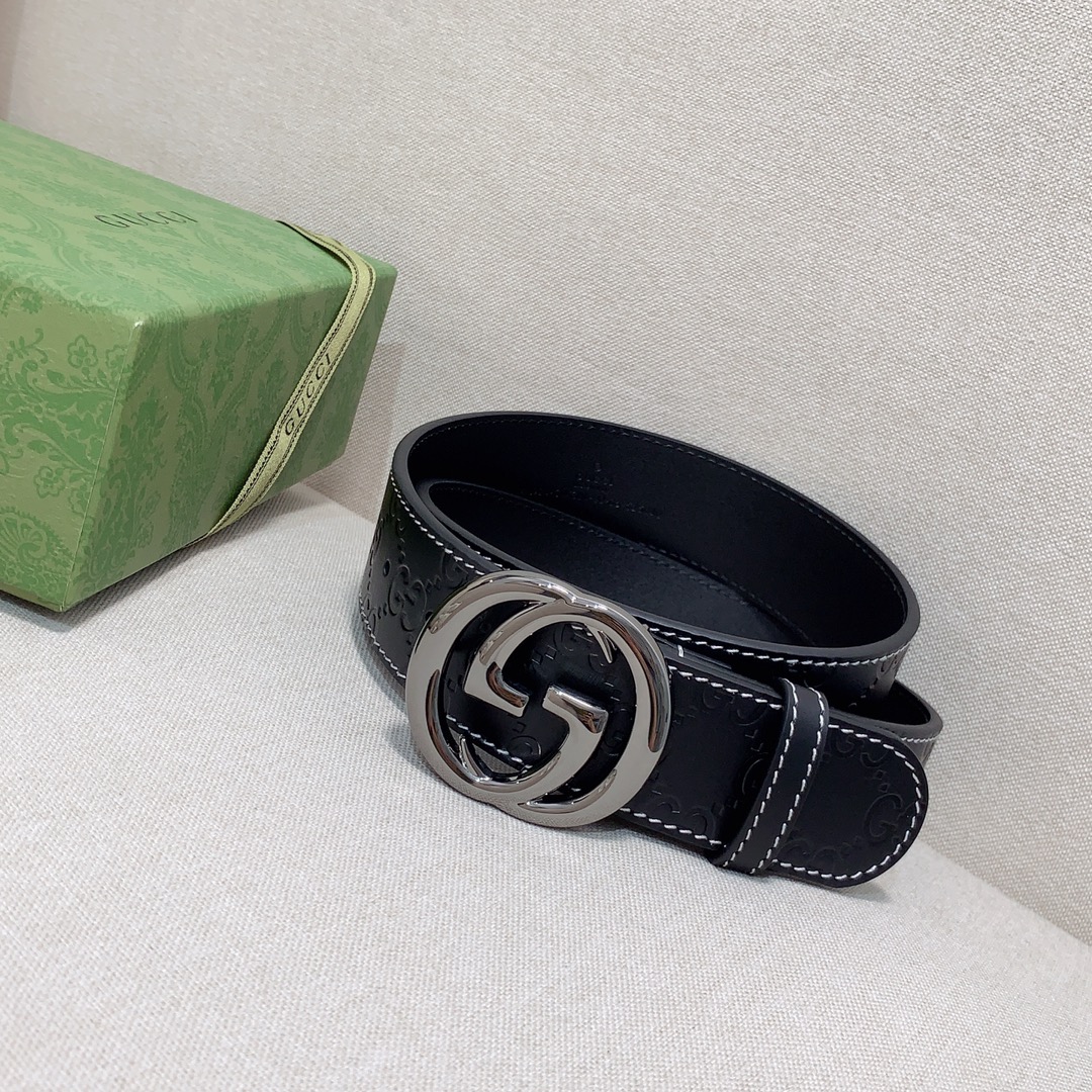 Gucci Male Leather Belt Top Grain Leather