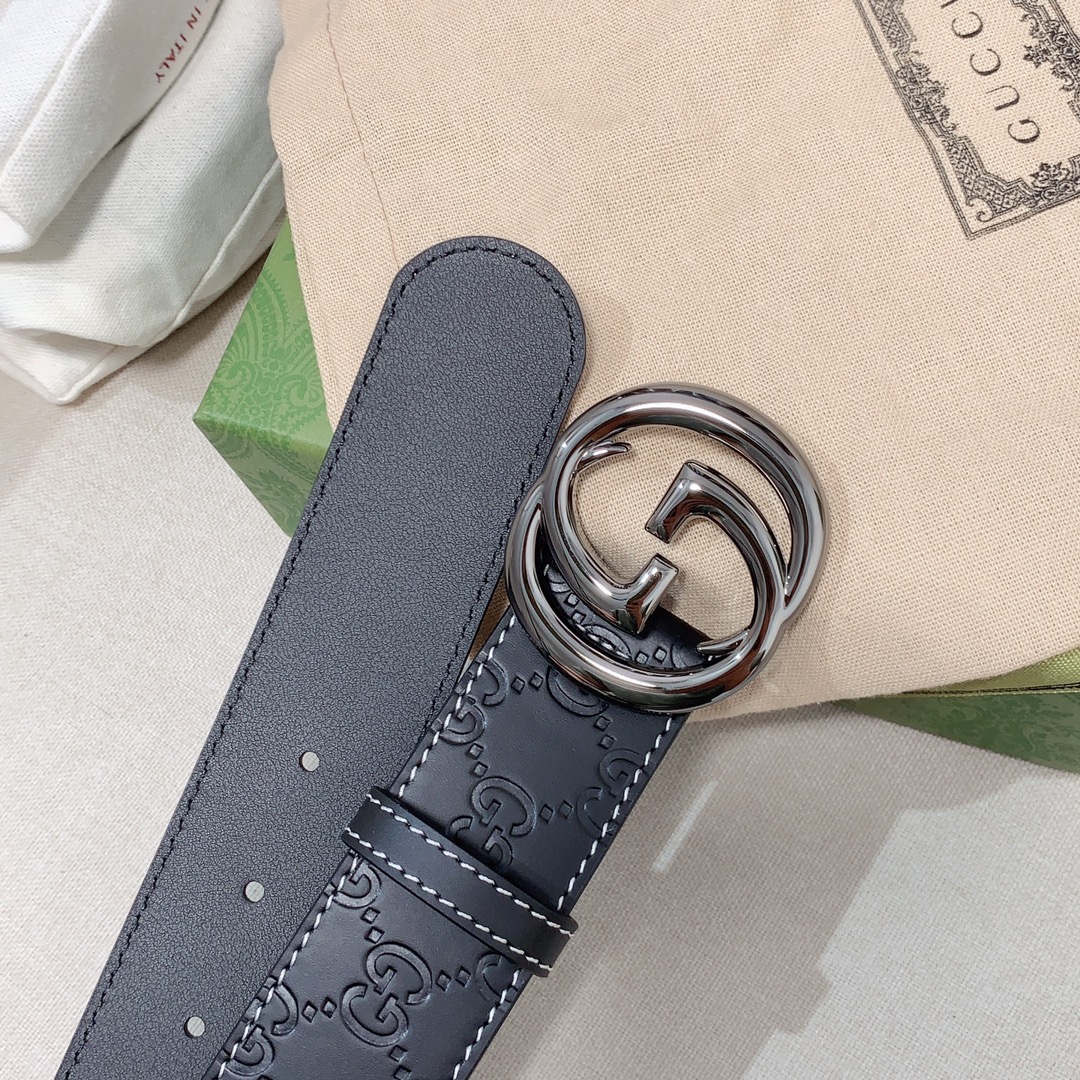 Gucci Male Leather Belt Top Grain Leather