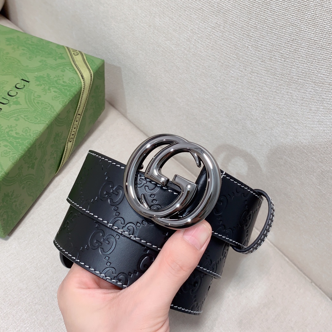 Gucci Male Leather Belt Top Grain Leather