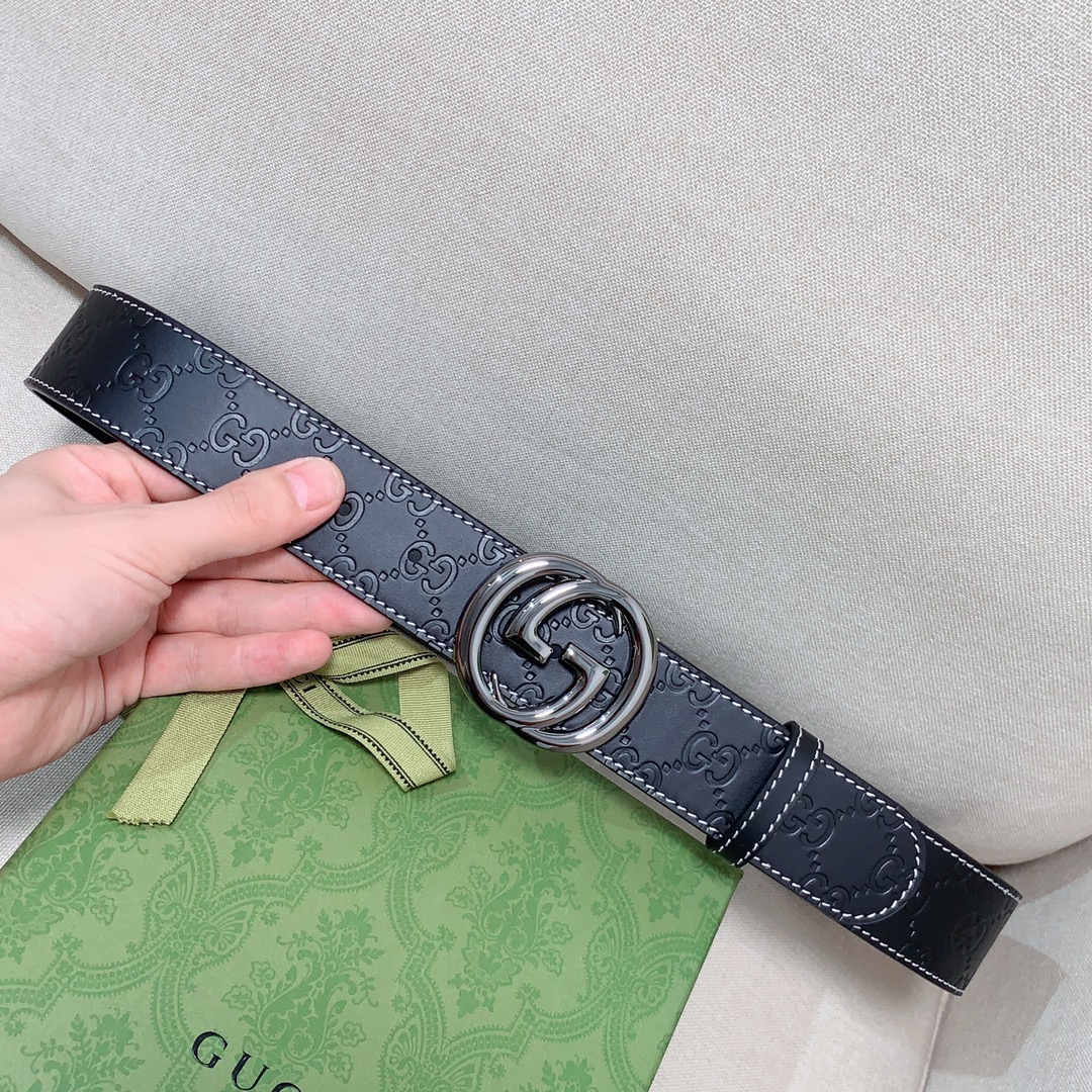 Gucci Male Leather Belt Top Grain Leather