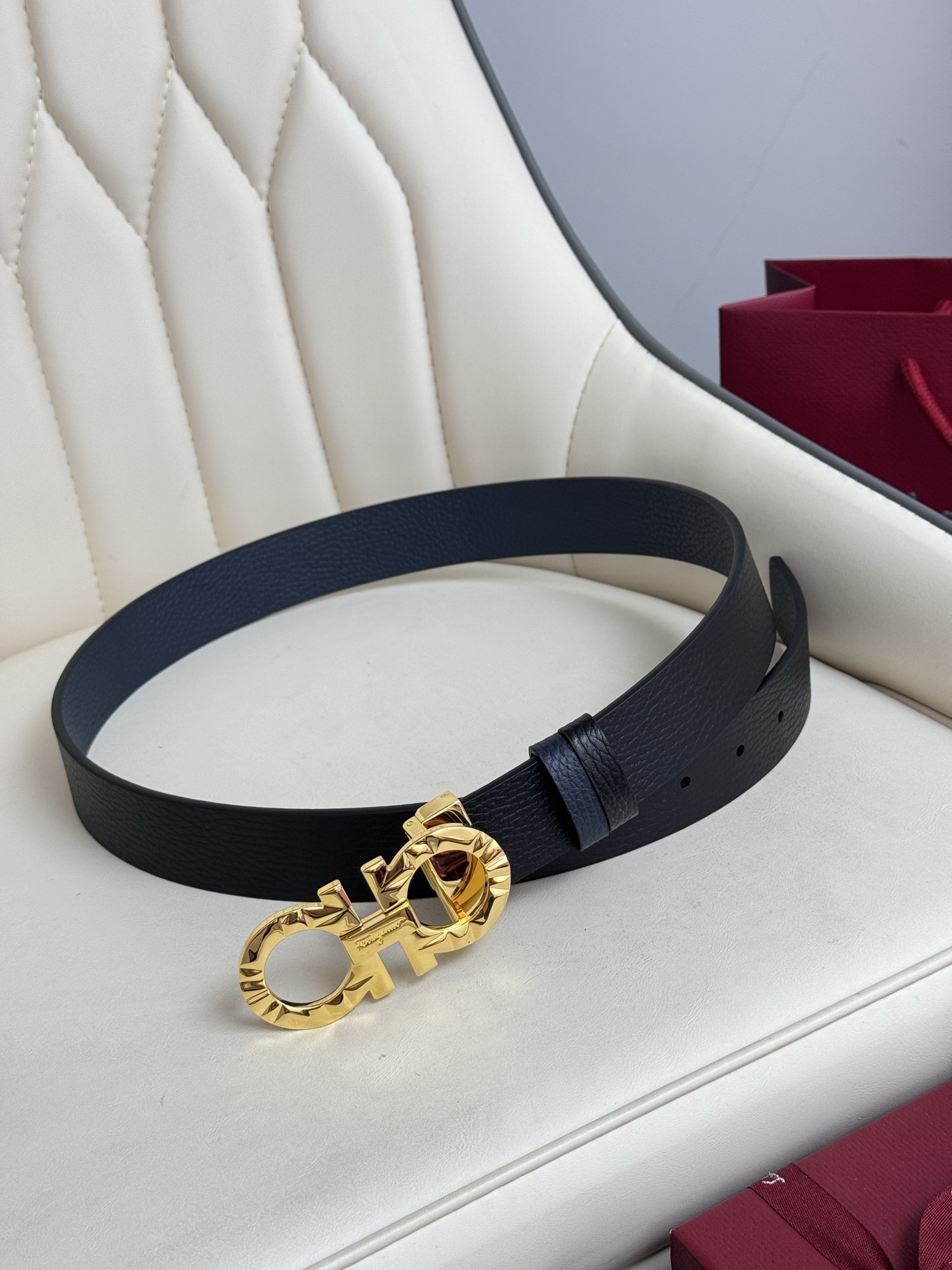 Salvatore Ferragamo Basic Belt Top Grain Leather