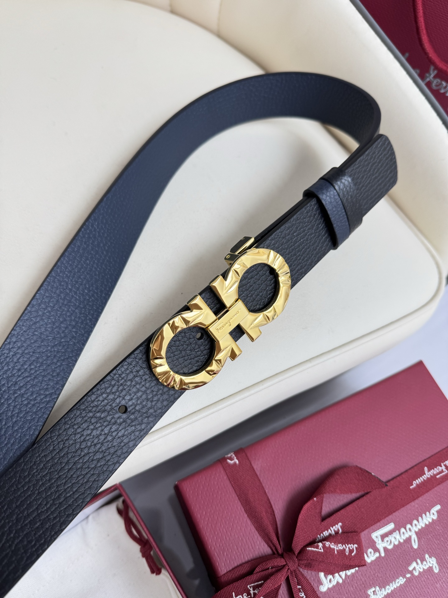 Salvatore Ferragamo Basic Belt Top Grain Leather