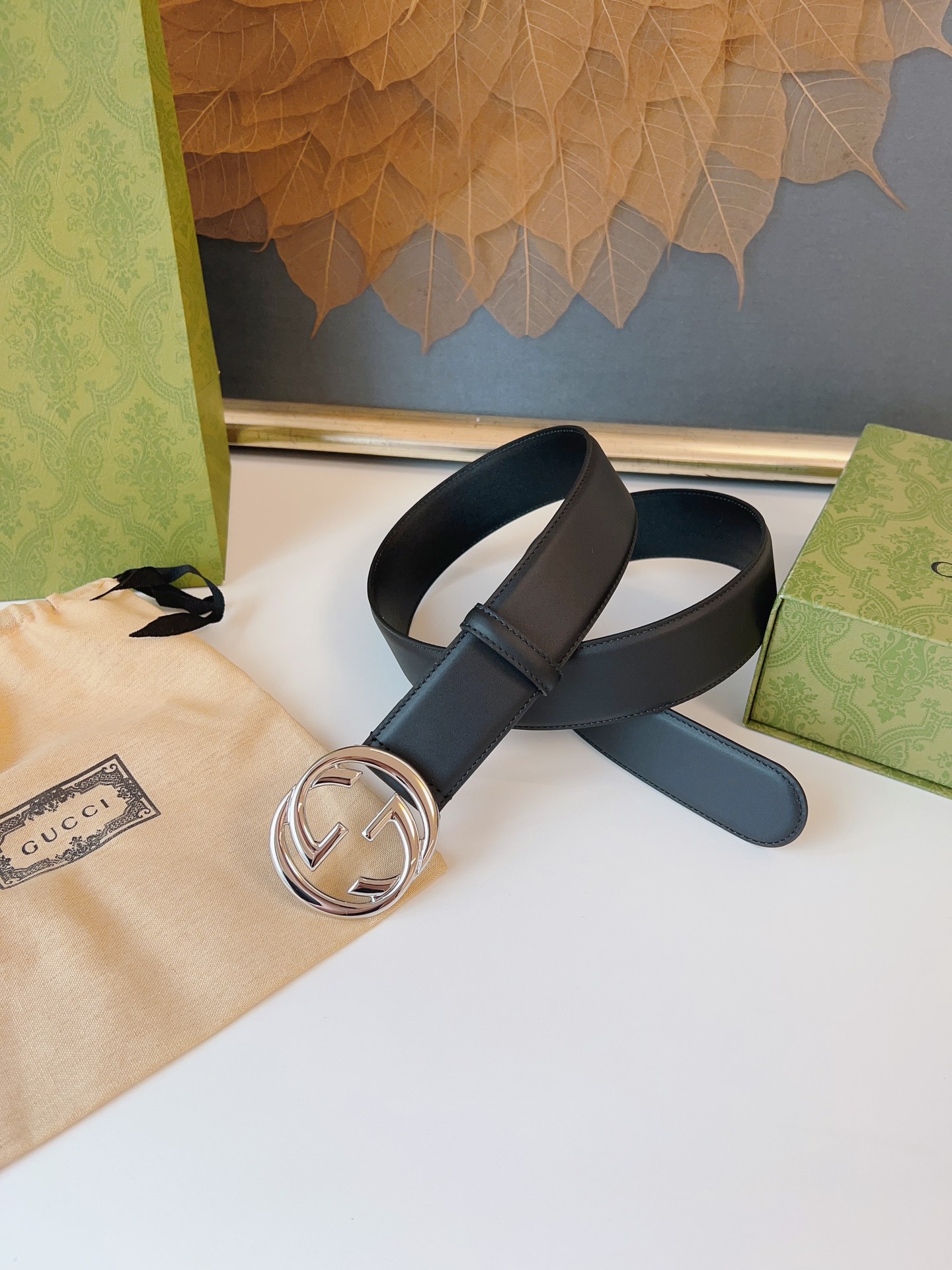 Gucci Basic Belt Cow Leather M