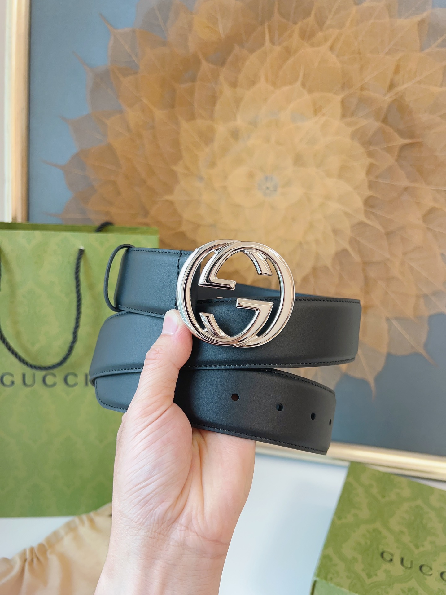 Gucci Basic Belt Cow Leather M