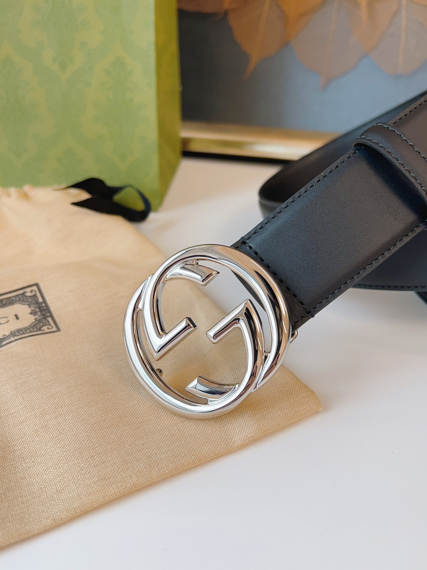 Gucci Basic Belt Cow Leather M