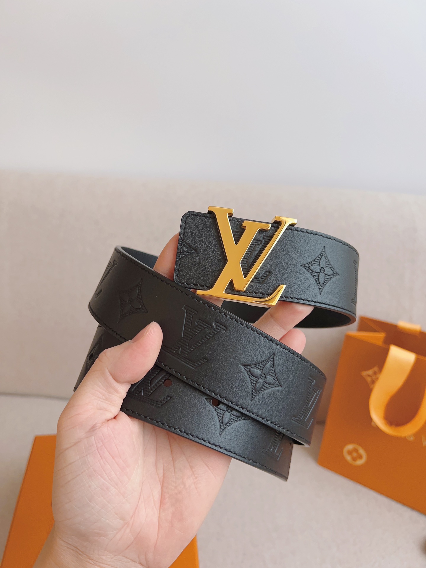 Louis Vuitton Basic Belt Cow Leather 40mm-m-l