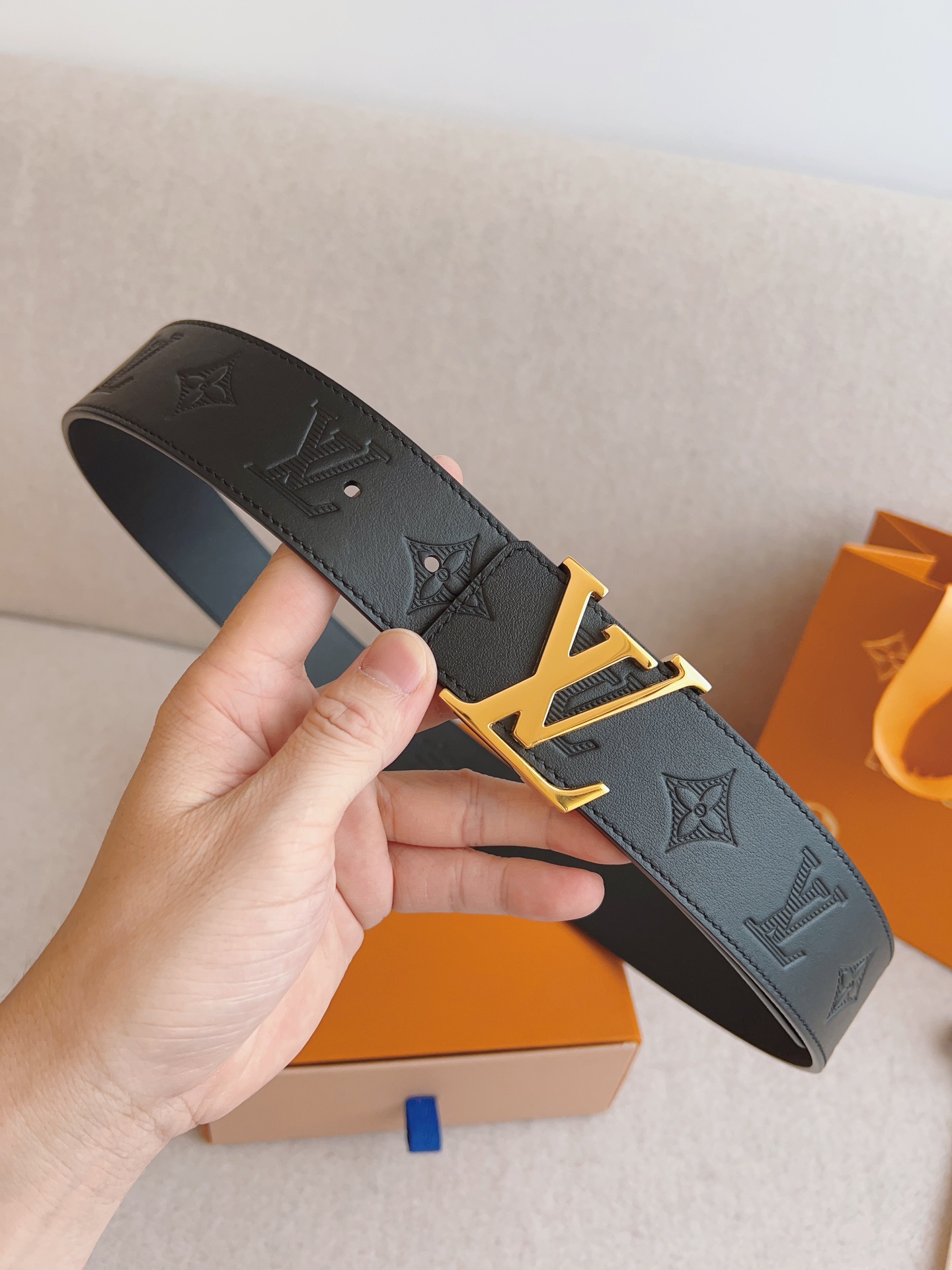 Louis Vuitton Basic Belt Cow Leather 40mm-m-l