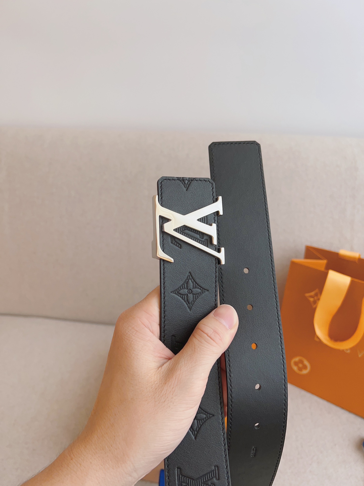 Louis Vuitton Basic Belt Cow Leather 40mm-m-l