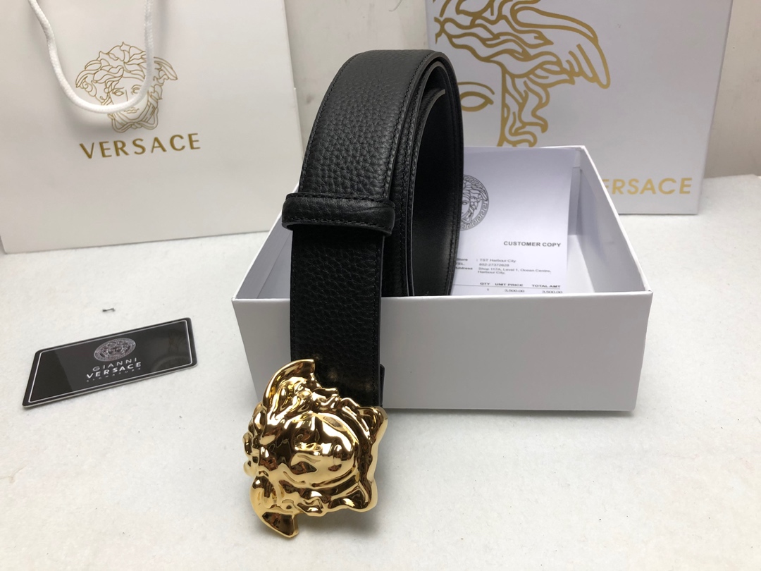 Versace Basic Belt Cow Leather S-m
