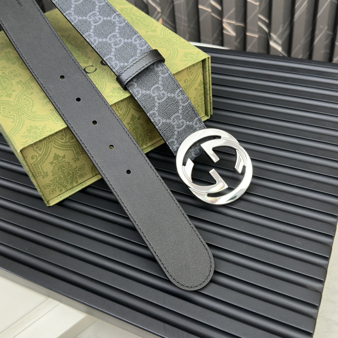 Gucci Basic Belt Canvas Black S-m