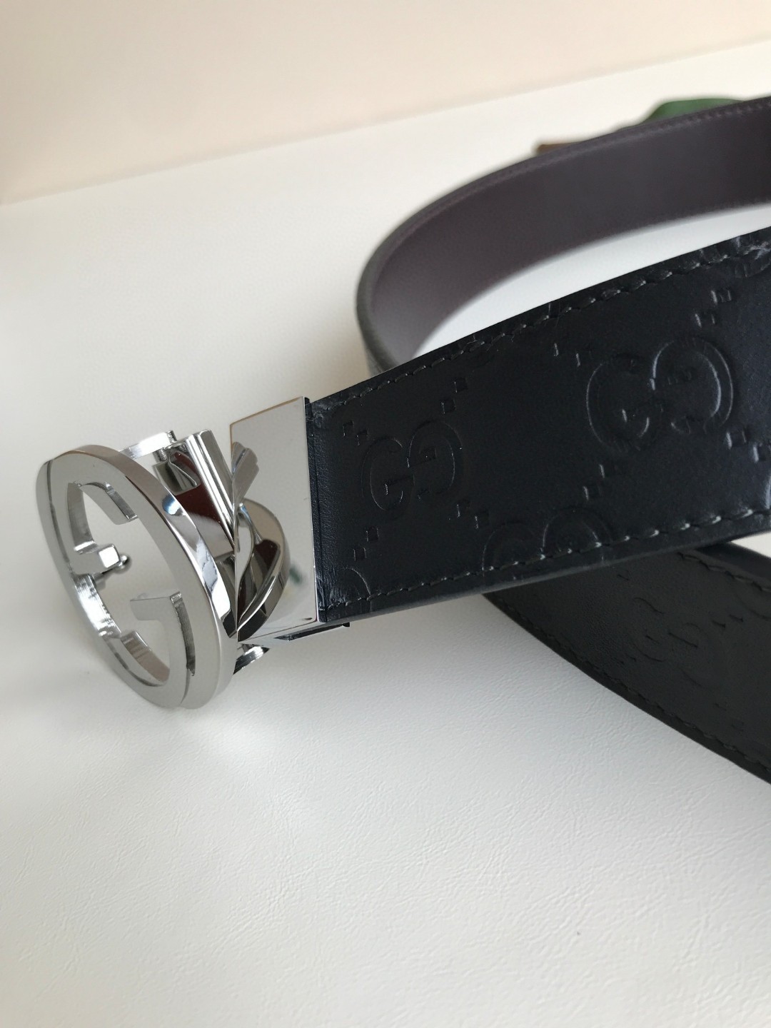 Gucci Male Leather Belt Top Grain Leather M