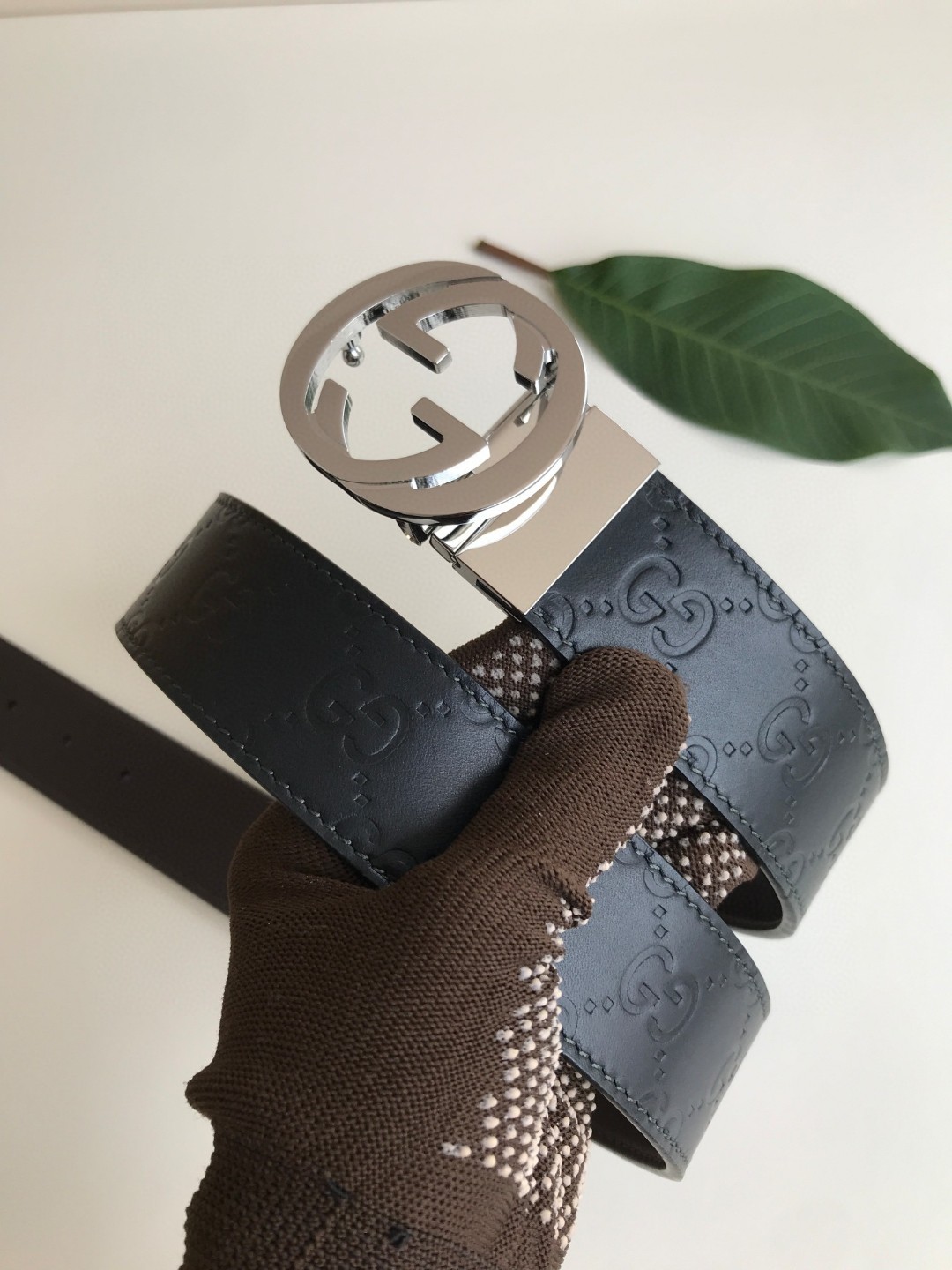 Gucci Male Leather Belt Top Grain Leather M