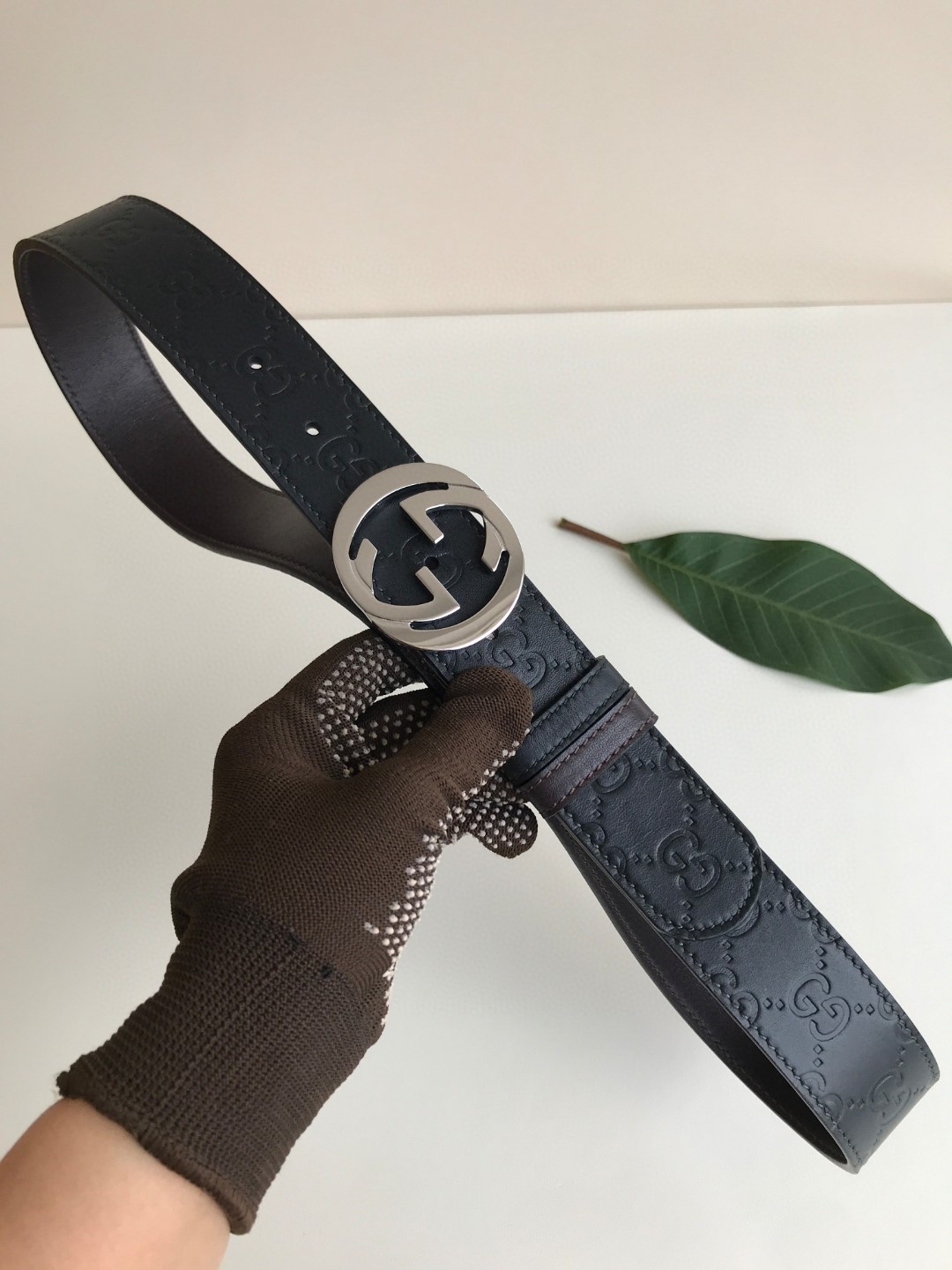 Gucci Male Leather Belt Top Grain Leather M