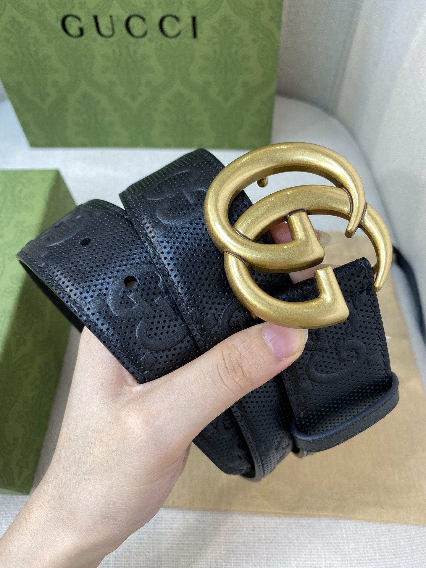Gucci Basic Belt Cow Leather M