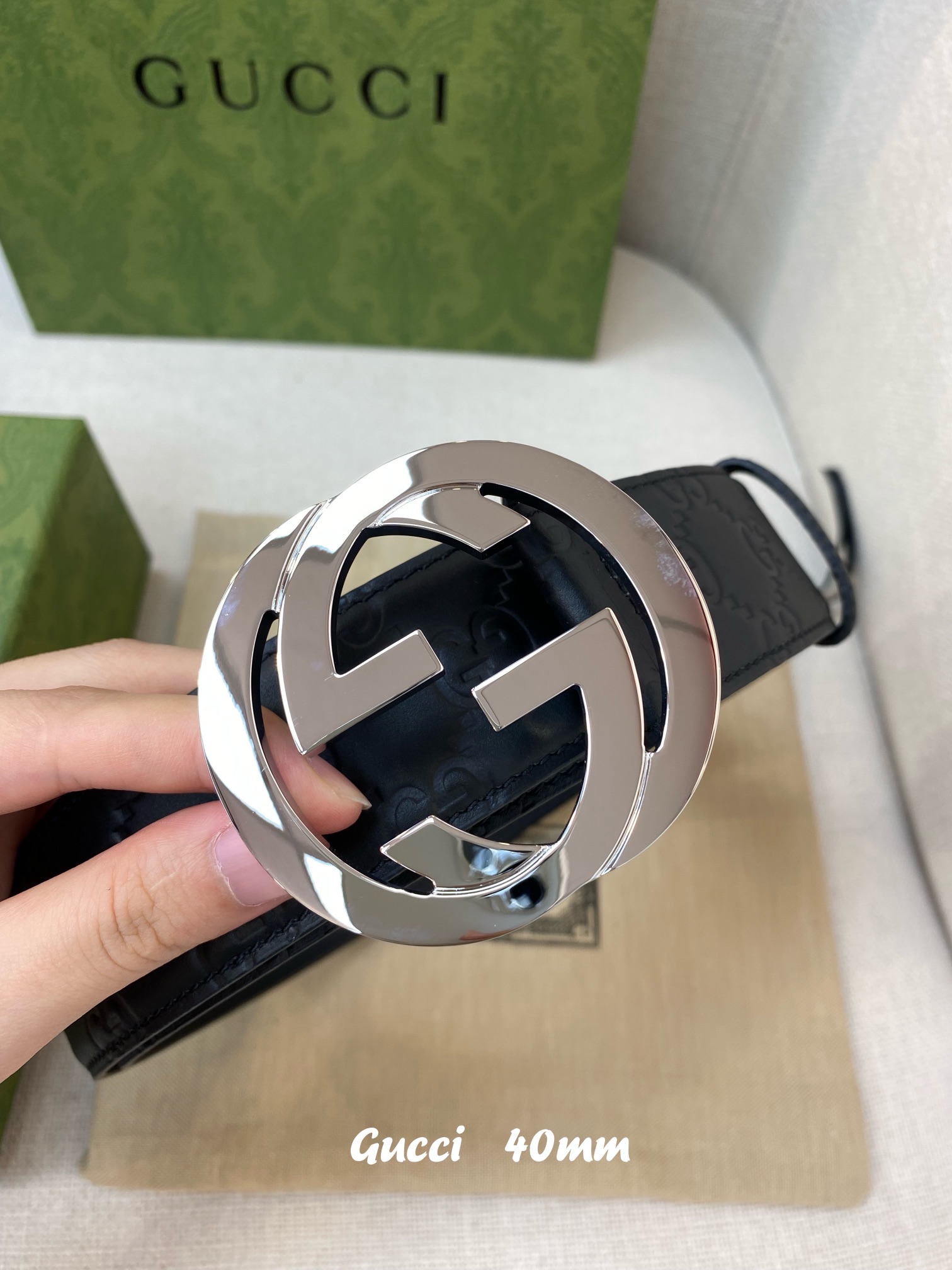 Gucci Basic Belt Cow Leather M