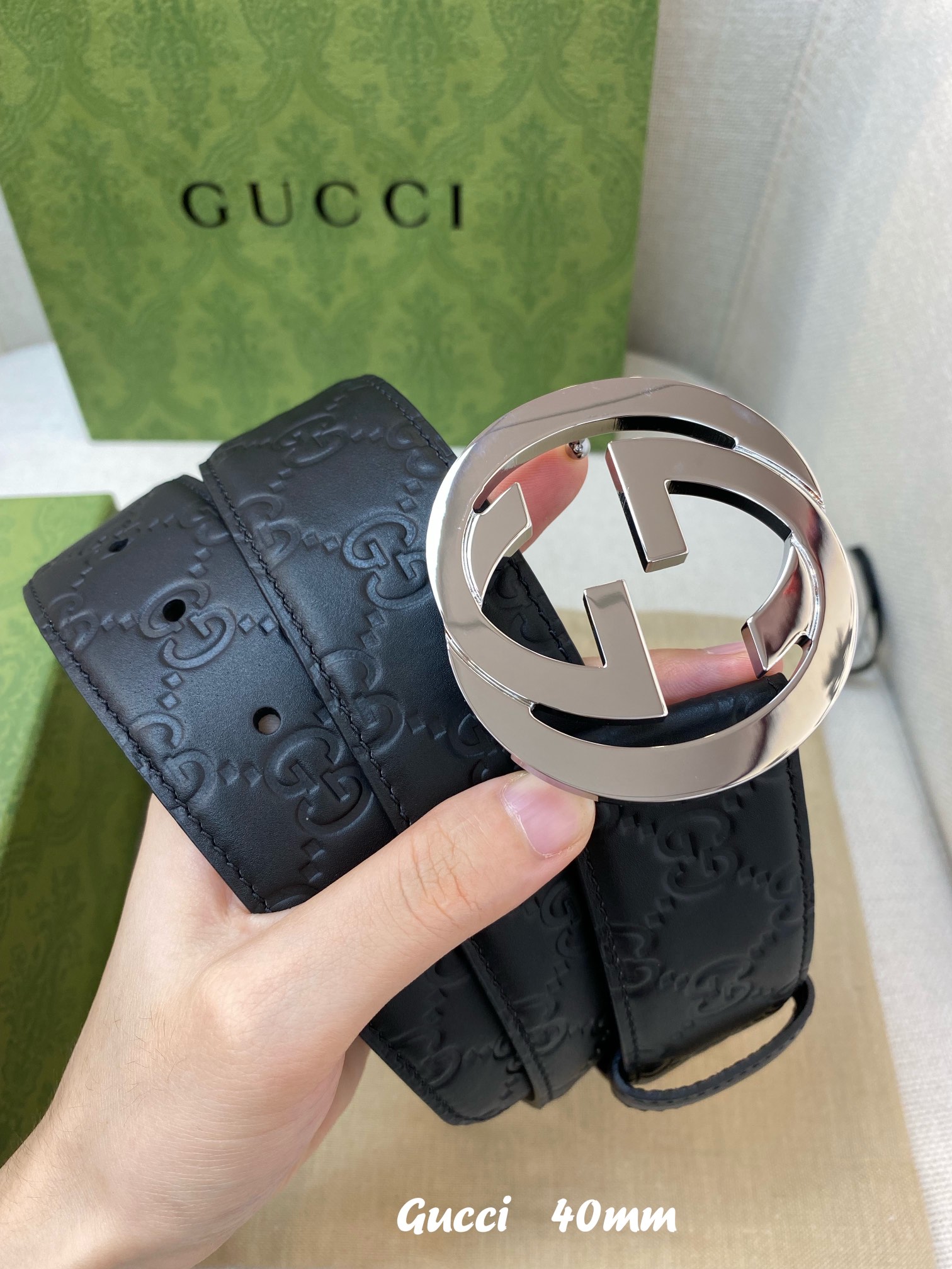 Gucci Basic Belt Cow Leather M