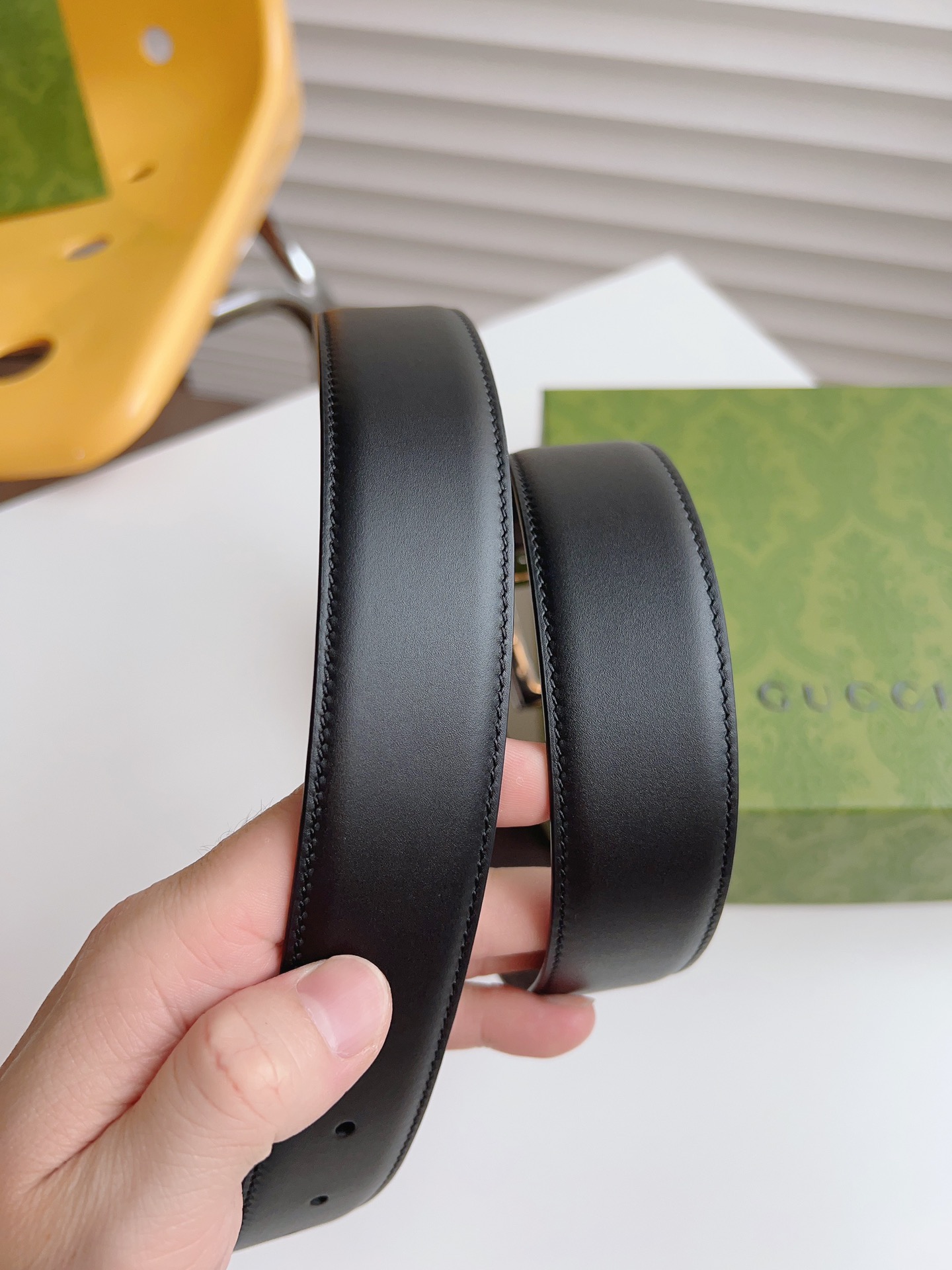 Gucci Leather Belt Cow Leather M