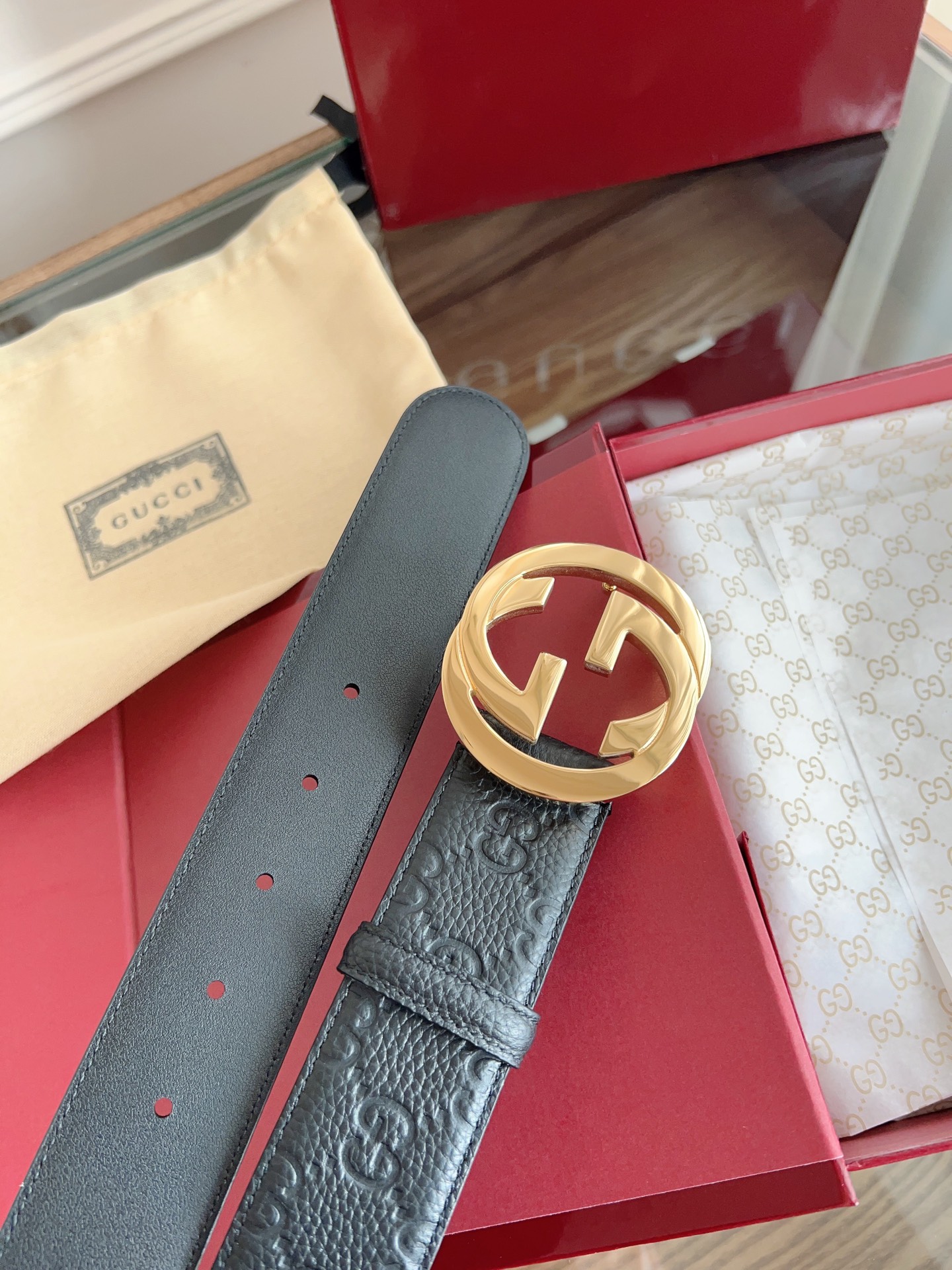 Gucci Basic Belt 40mm-l