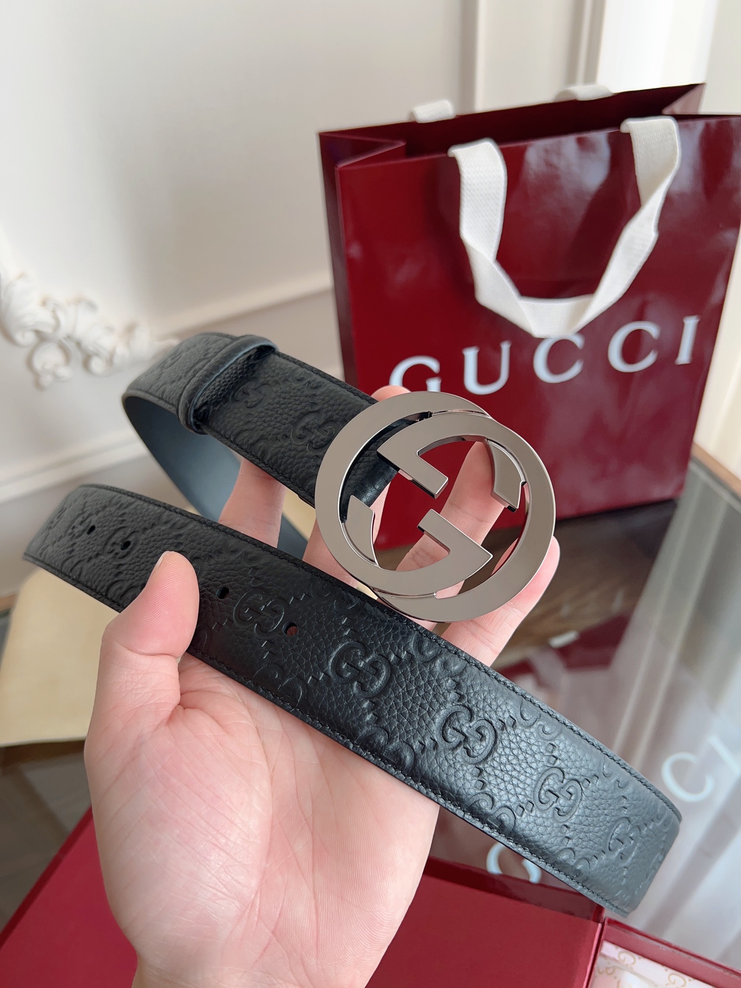 Gucci Basic Belt 40mm-l
